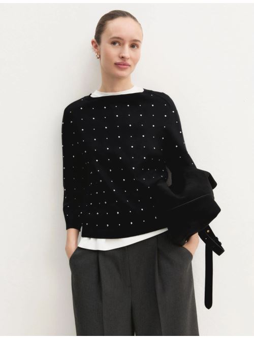 Maglia Emme Marella con applicazioni - NERO