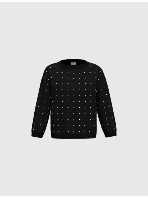 Maglia Emme Marella con applicazioni - NERO