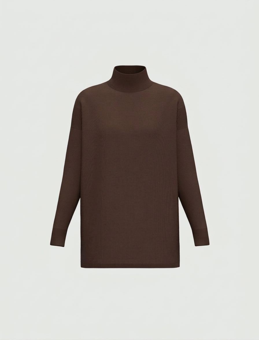 Maglia oversize in viscosa stretch - TESTA DI MORO