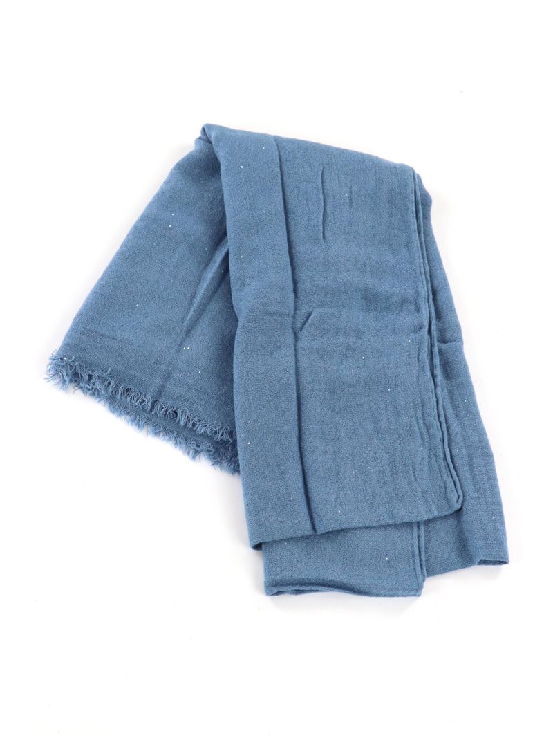 Stola con paillette - AZZURRO