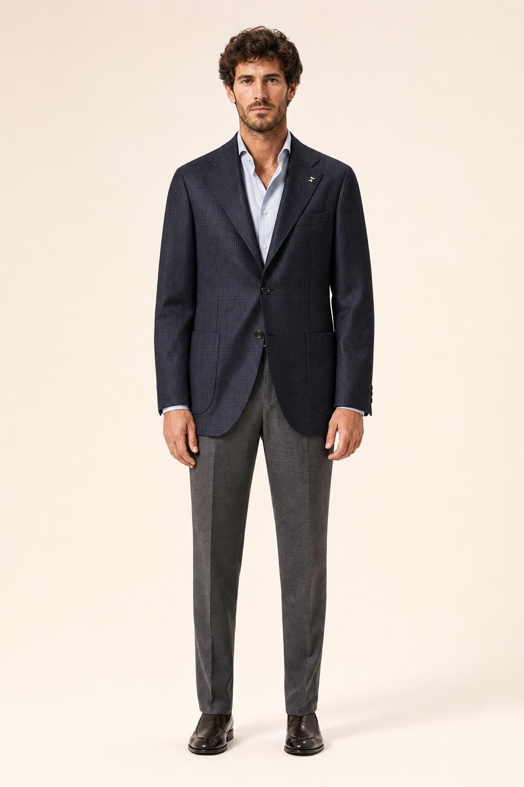 Giacca monopetto Hilton da uomo - blu navy