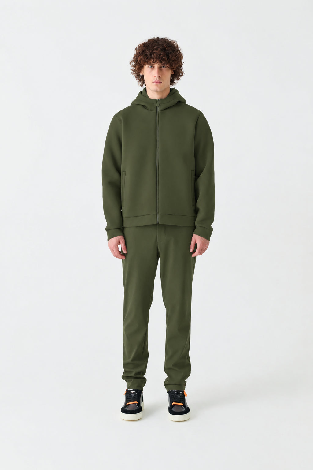 Felpa uomo SUNS Marzio neo - Verde Militare