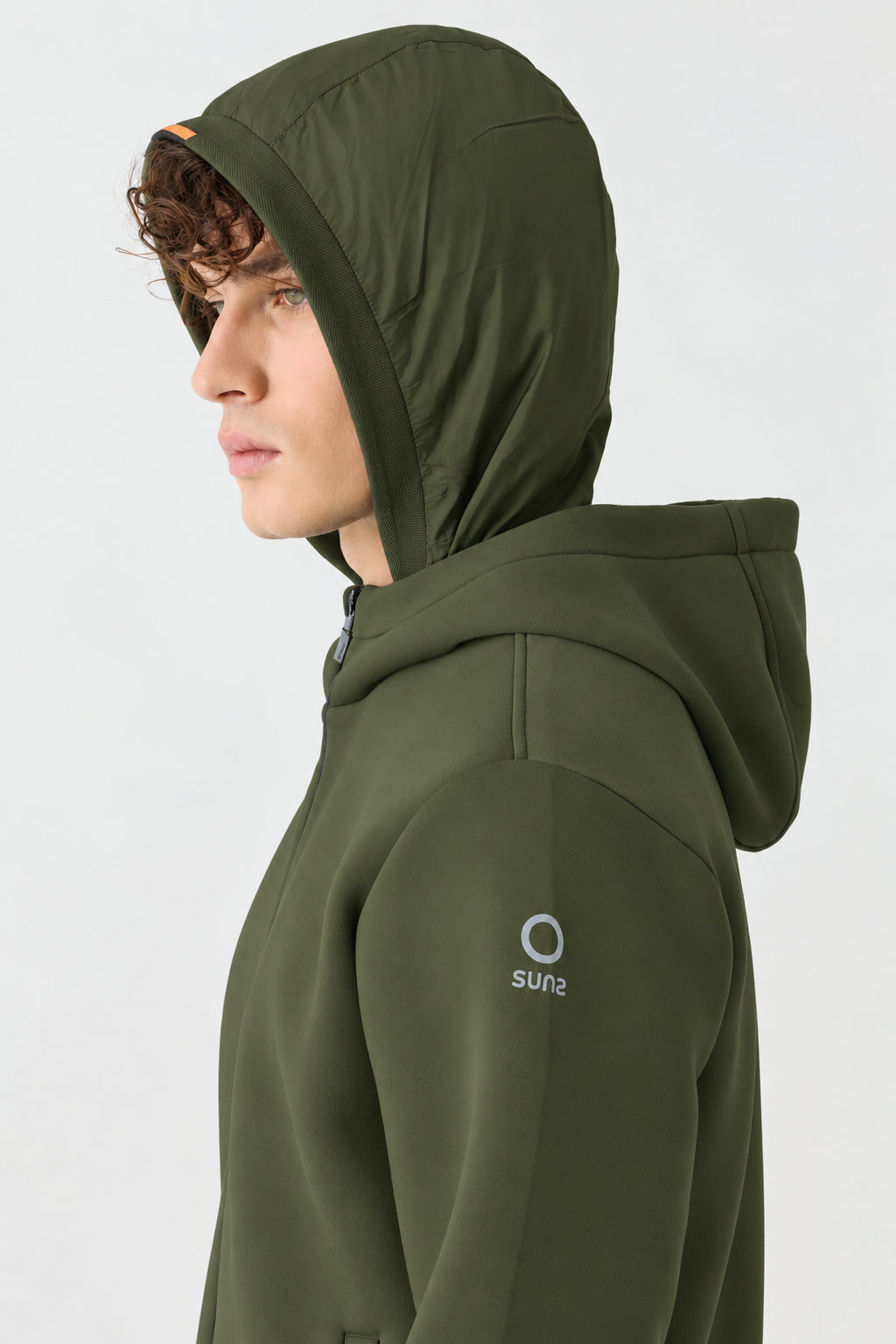 Felpa uomo SUNS Marzio neo - Verde Militare