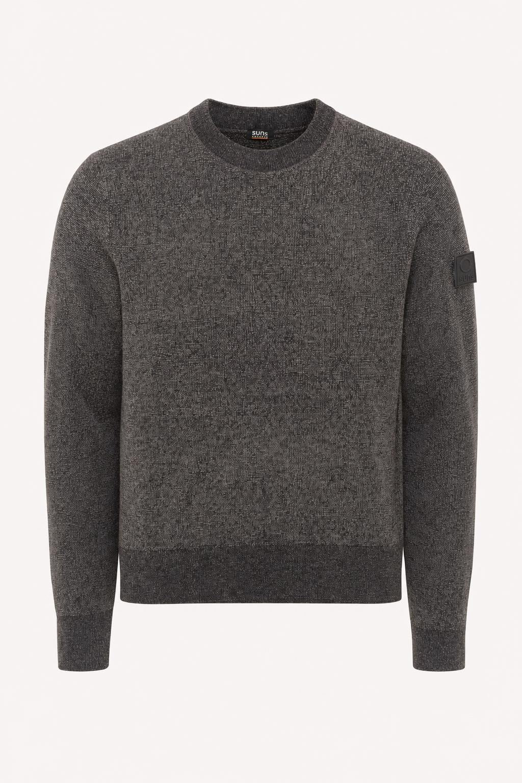 Maglia a coste SunS uomo in tessuto tecnico - Grigio Scuro
