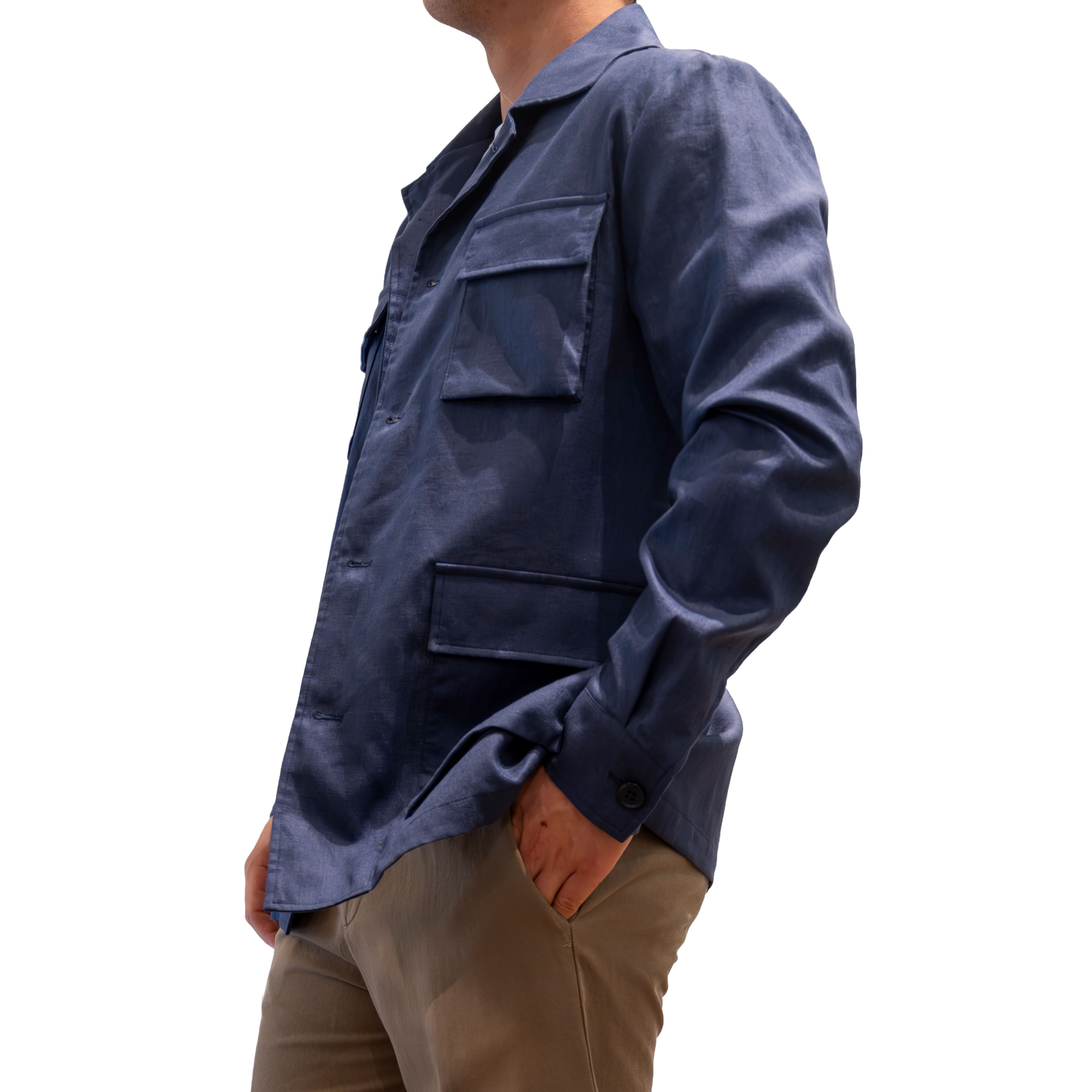 Giacca Shariana AT.P.CO in Lino - Blu