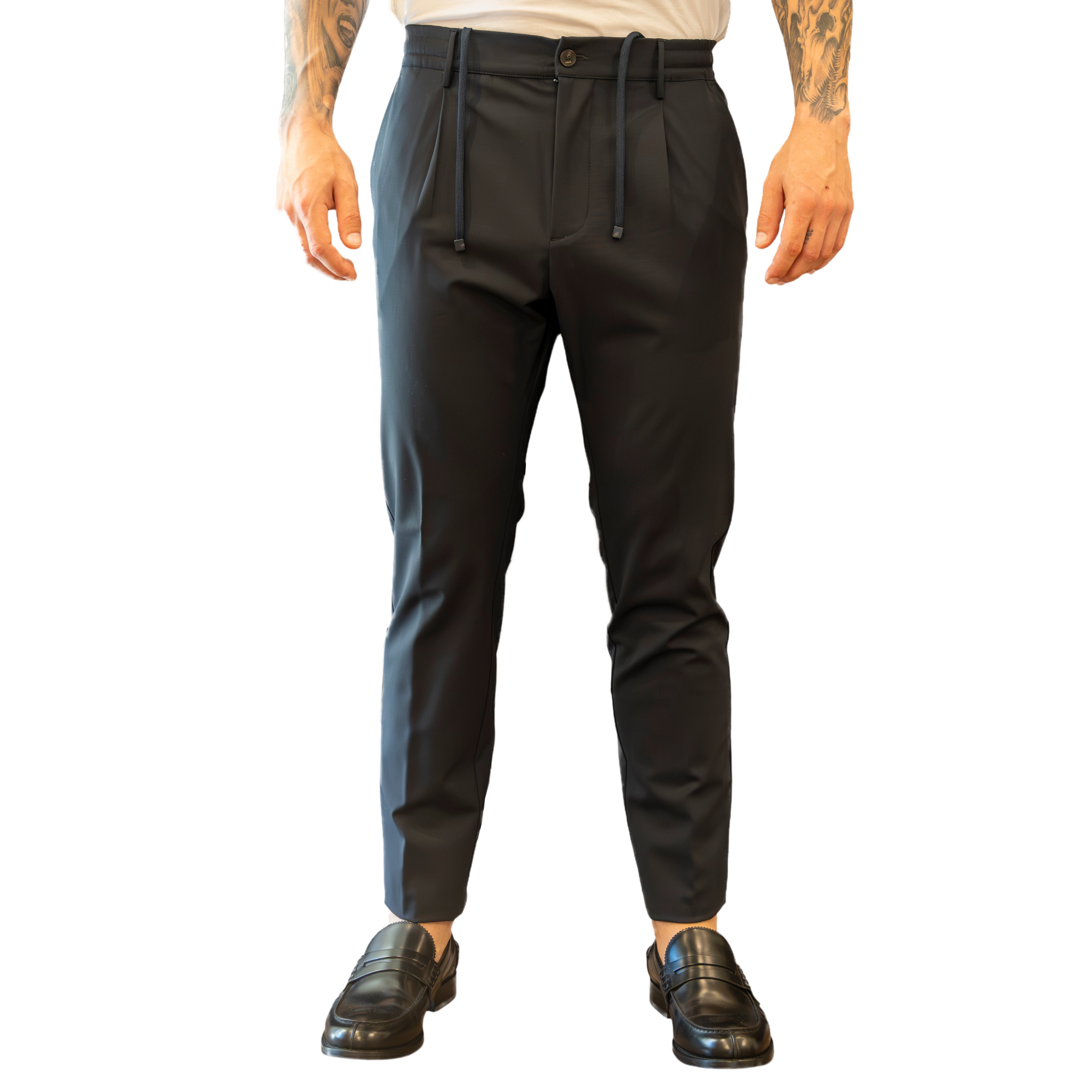 Pantaloni Mitte Cruna in Lana Tecnica - Blu