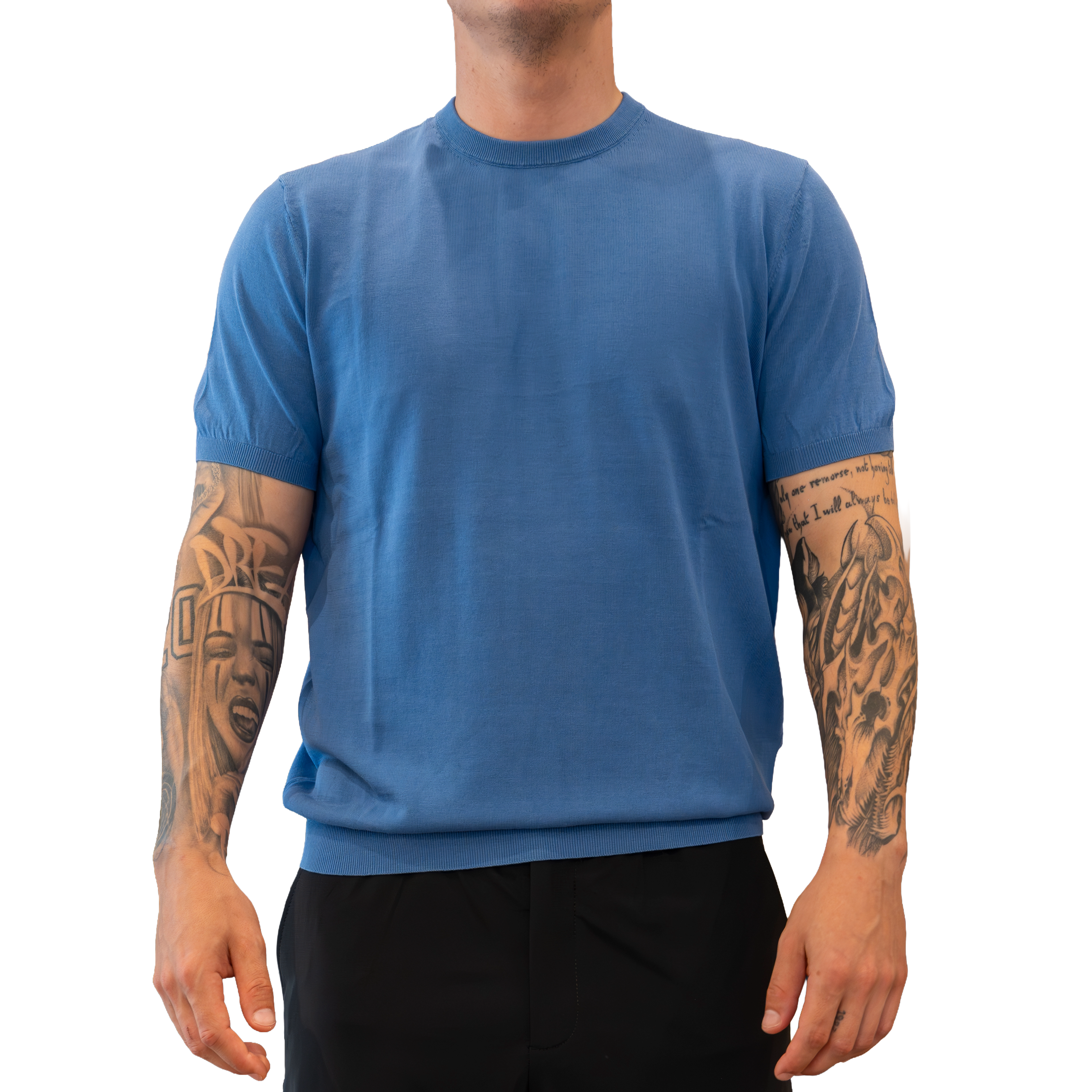 T-shirt Diktat in Magia Fresh Cotton - Indaco