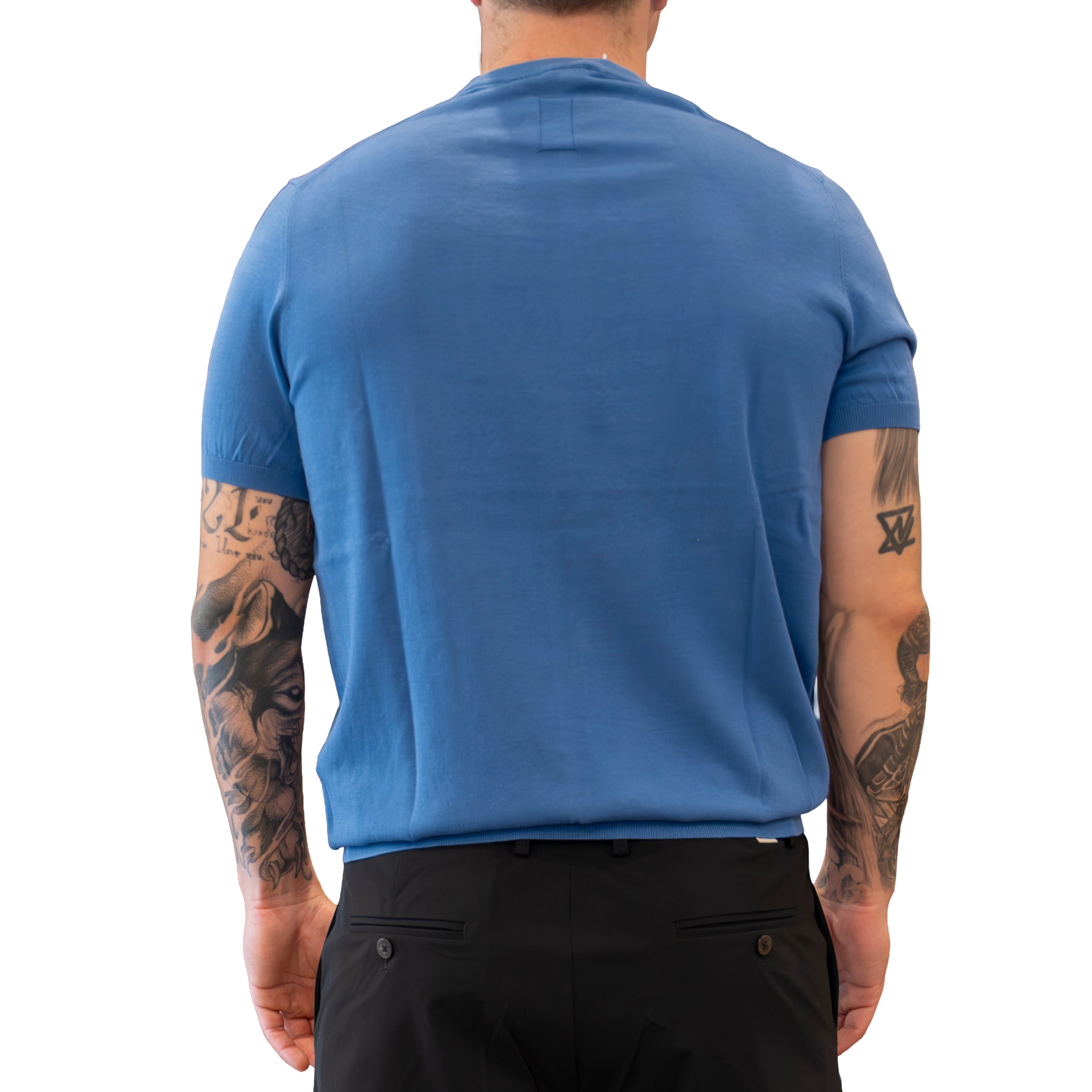 T-shirt Diktat in Magia Fresh Cotton - Indaco