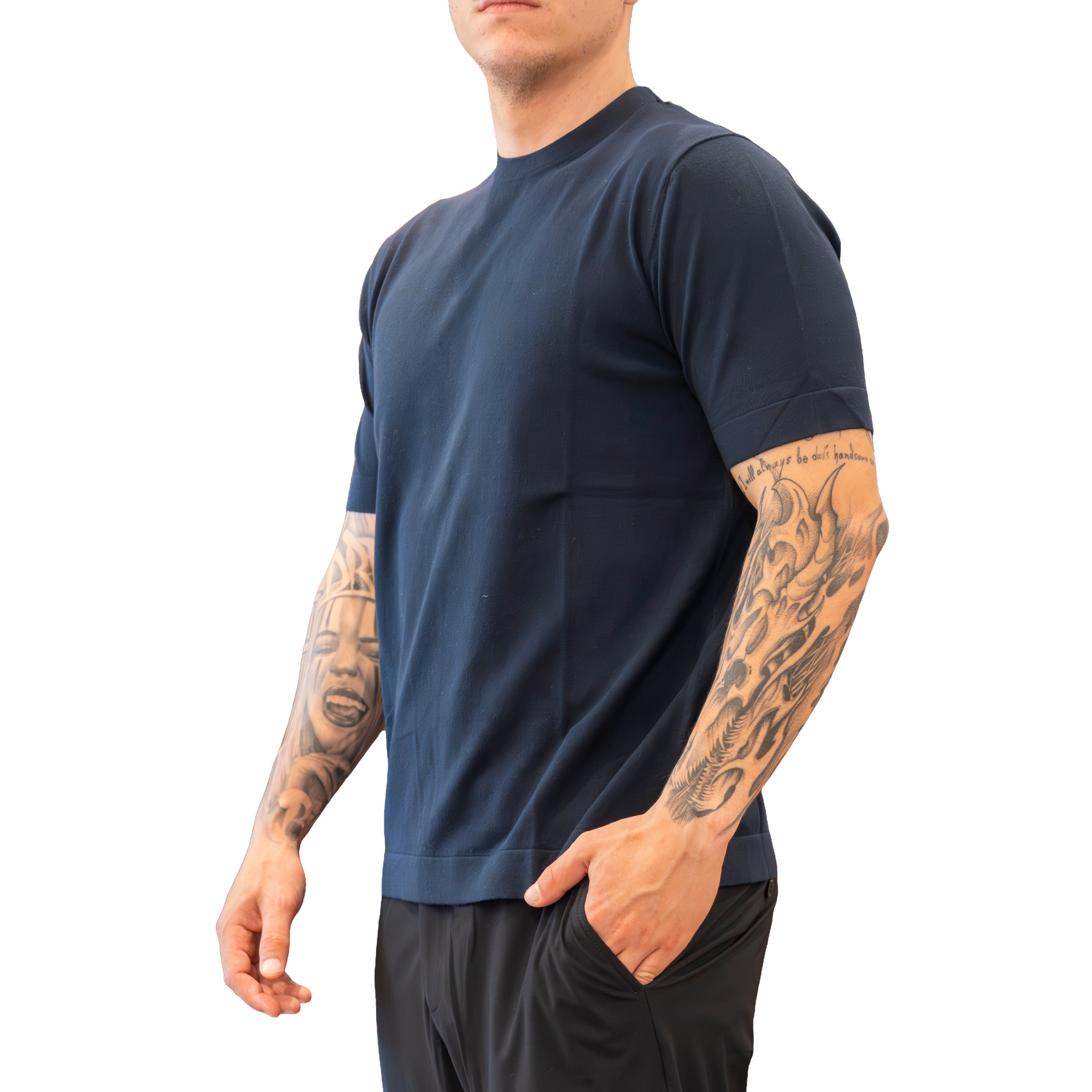 T-shirt Diktat in Magia Fresh Cotton - Blu