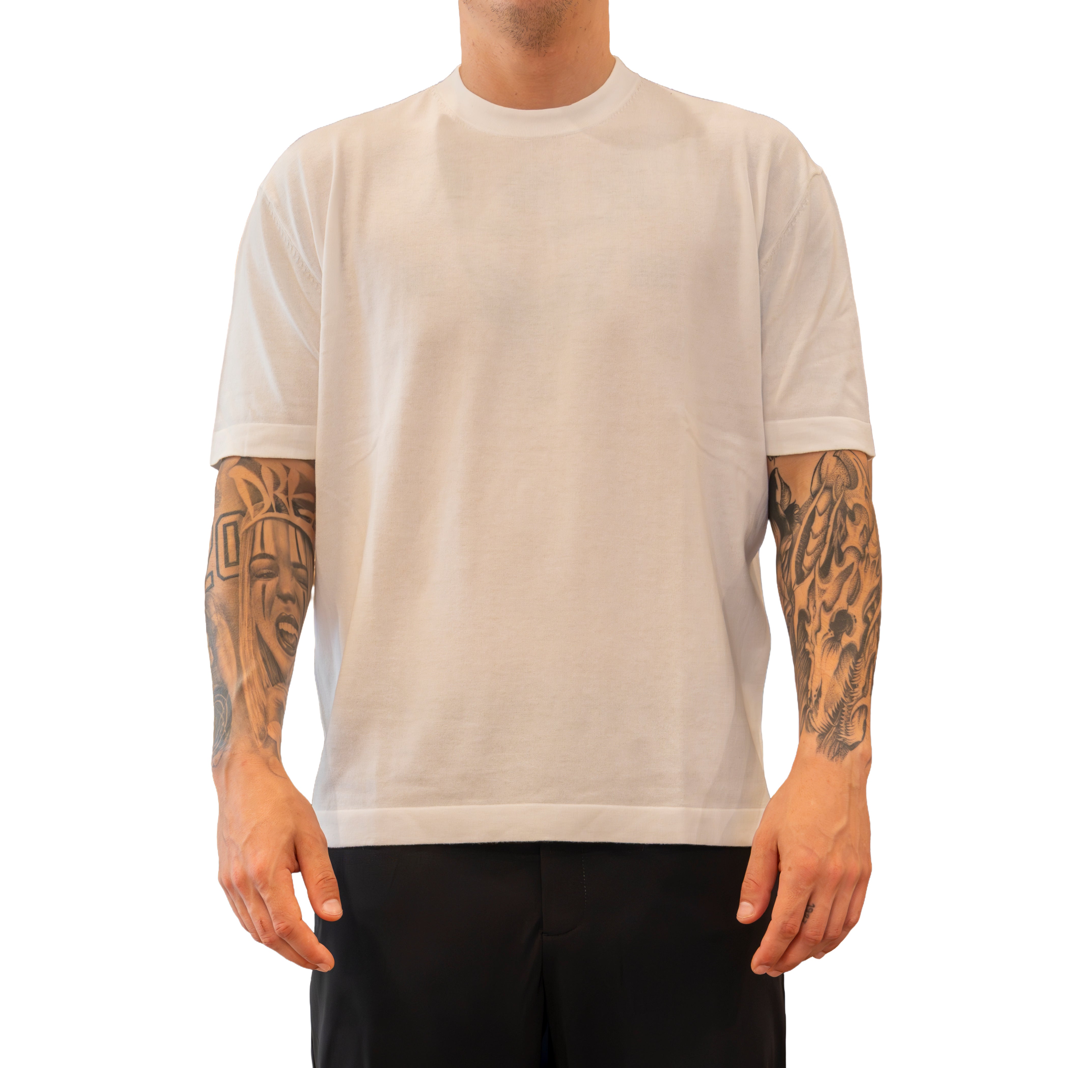 T-shirt Diktat in Magia Fresh Cotton - Naturale