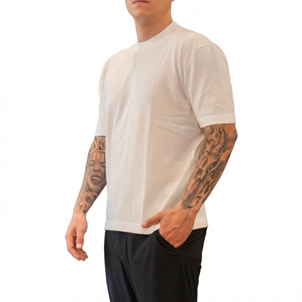T-shirt Diktat in Magia Fresh Cotton - Naturale