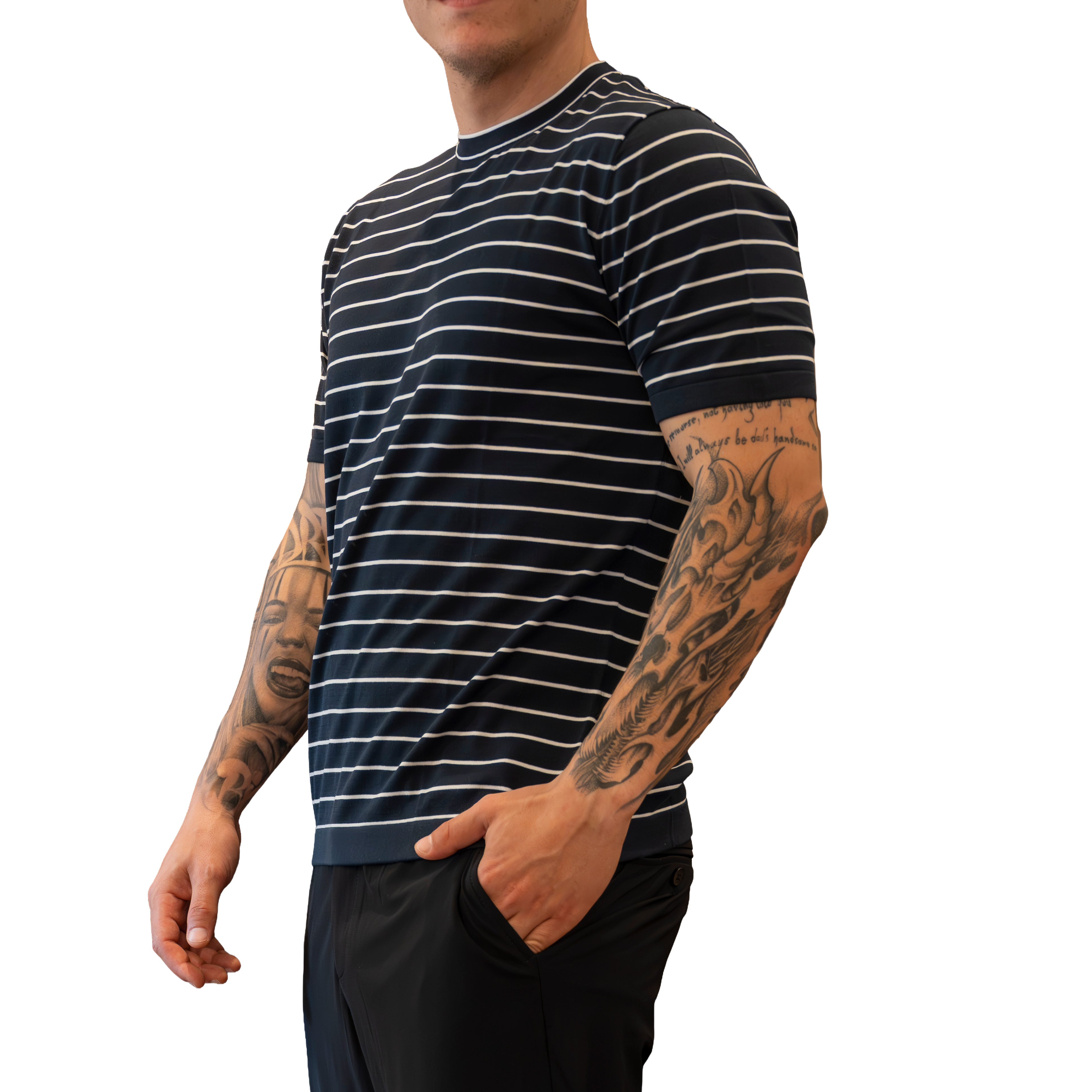 T-shirt Diktat in Magia Fresh Cotton - blu notte