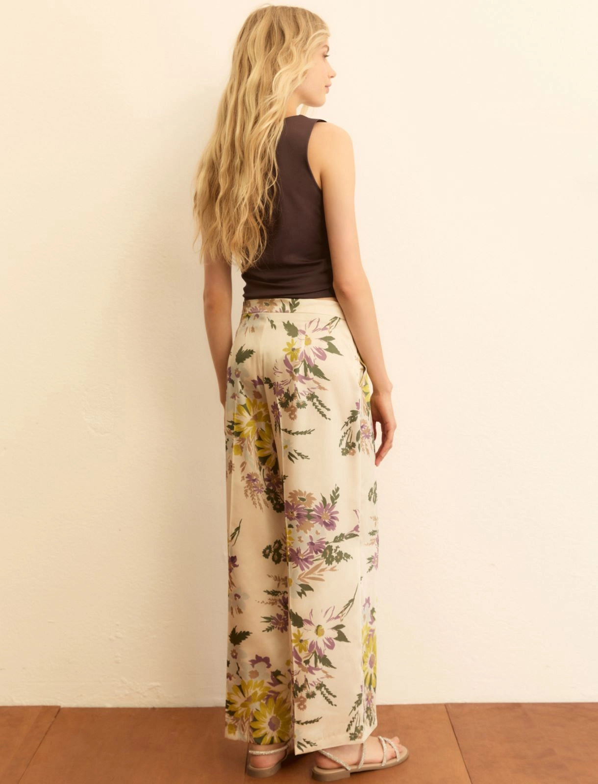 Pantalone Emme in Twill Stampato - Bianco Lana