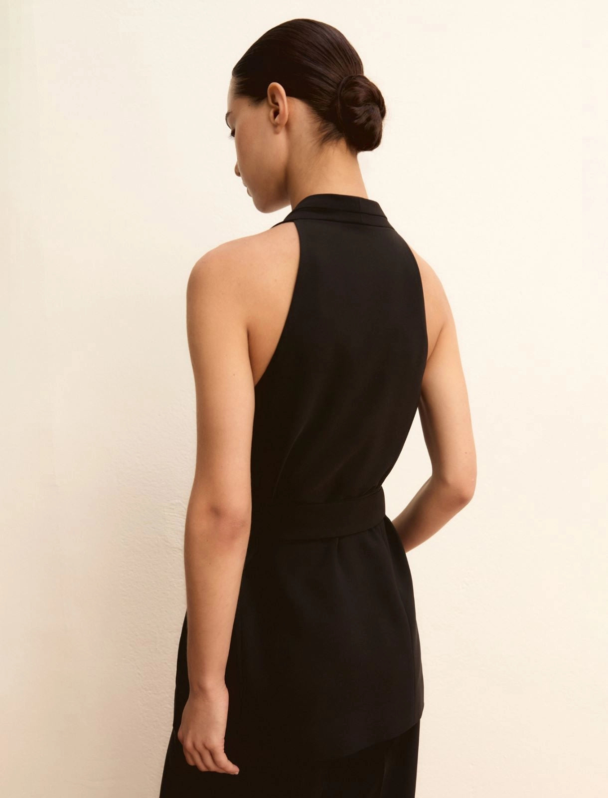 Coordinato Emme Top Smanicato e Pantalone - Nero