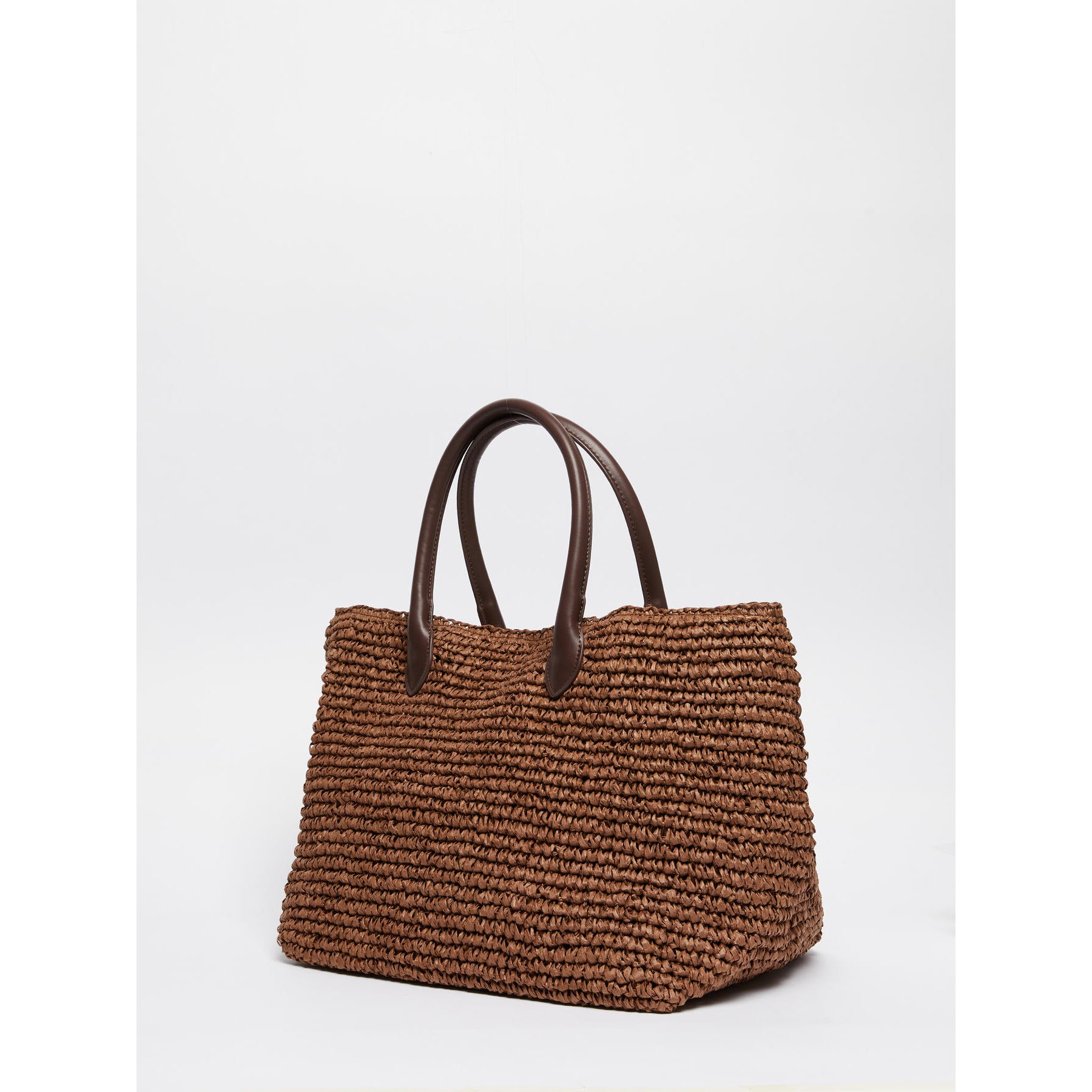 Shopper Emme in Rafia - Cuoio