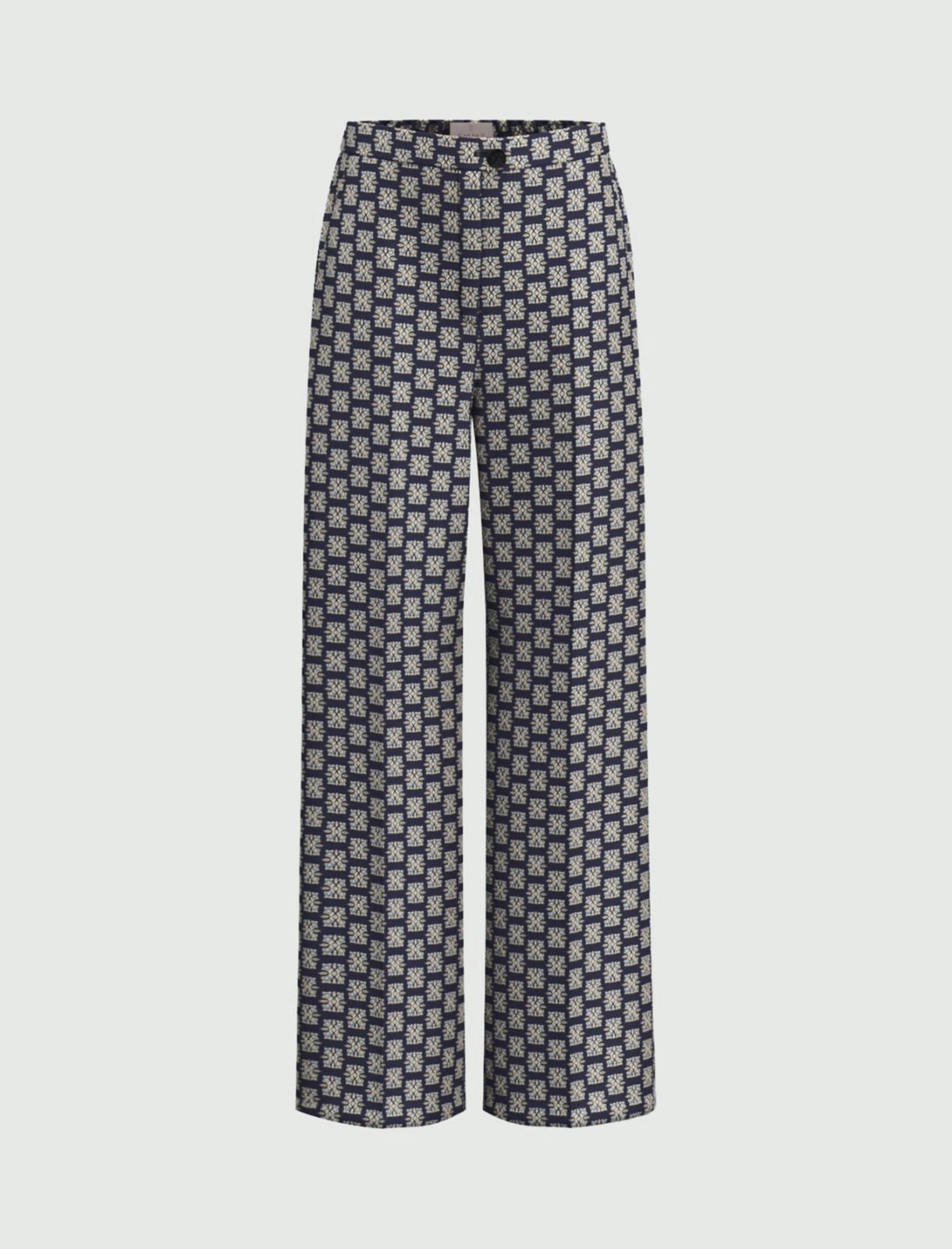 Pantalone Emme in Twill Stampato - Blu