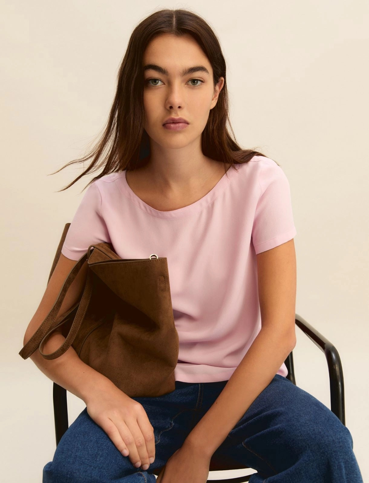 Blusa Emme in Crepe di Misto Seta - Rosa