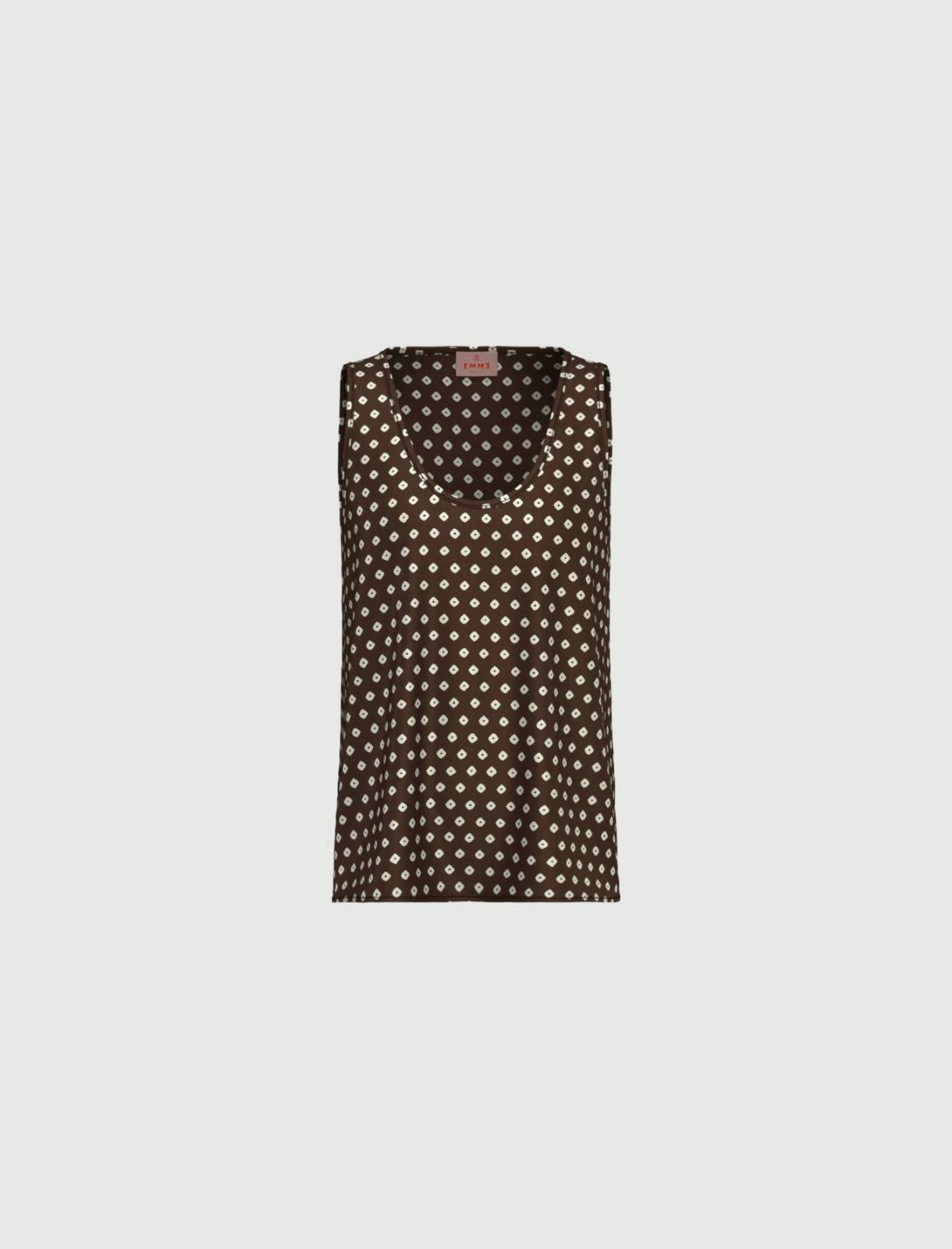 Canotta Emme in Twill Stampato - Kaki