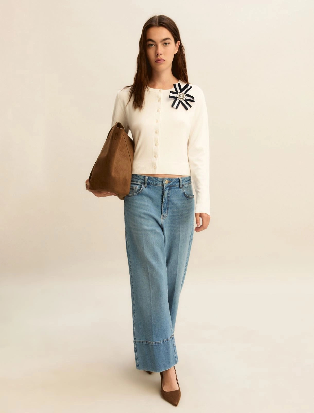 Denim Emme Cropped Ampio - Blue Jeans