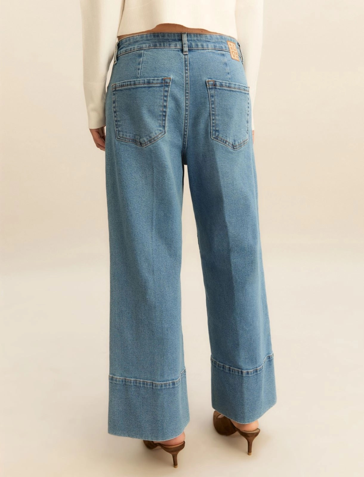 Denim Emme Cropped Ampio - Blue Jeans