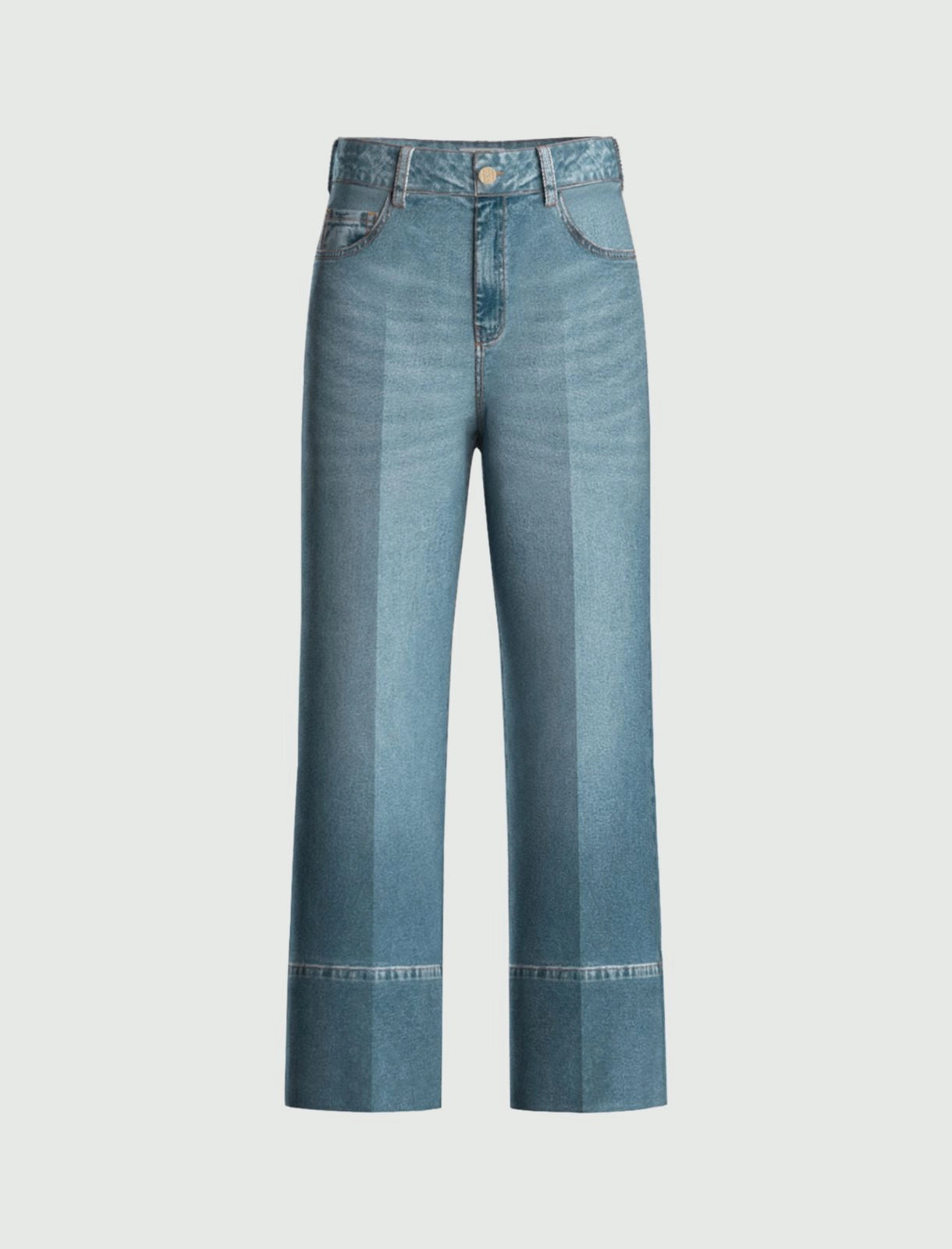 Denim Emme Cropped Ampio - Blue Jeans