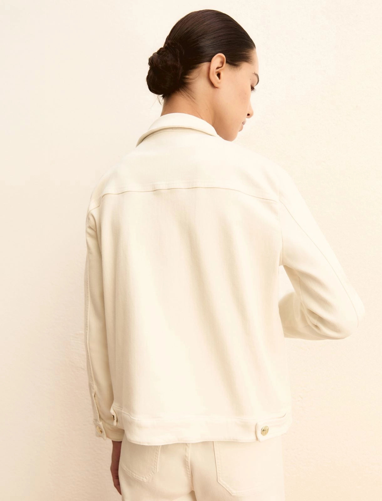 Giacchina Emme in Gabardina - Bianco Lana