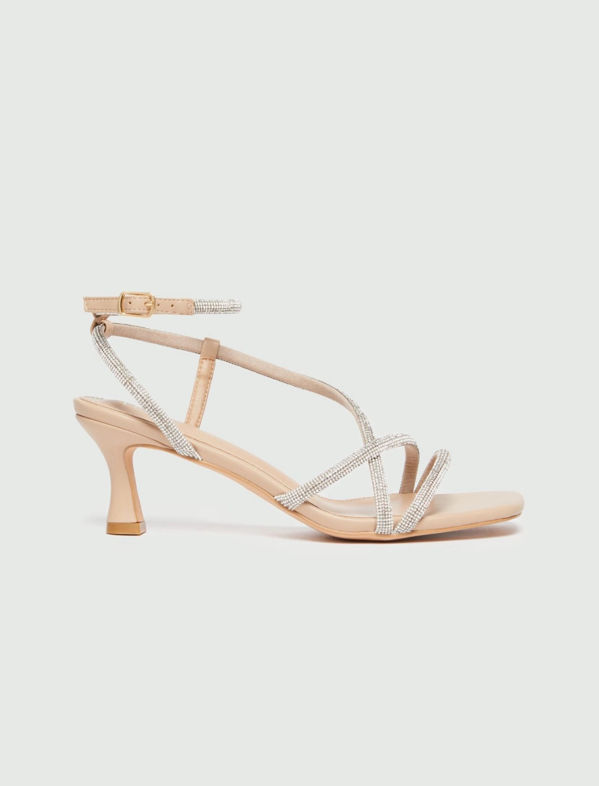 Sandalo Emme con Cristalli - Argento