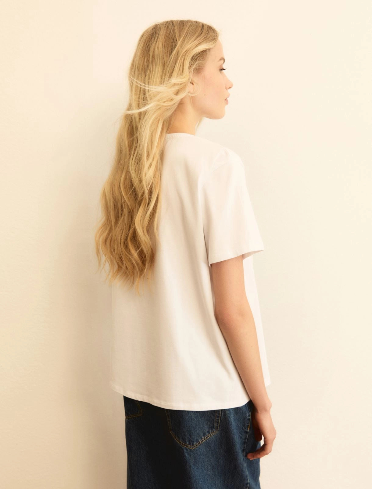 T-shirt Emme Stampata - Bianco Lana