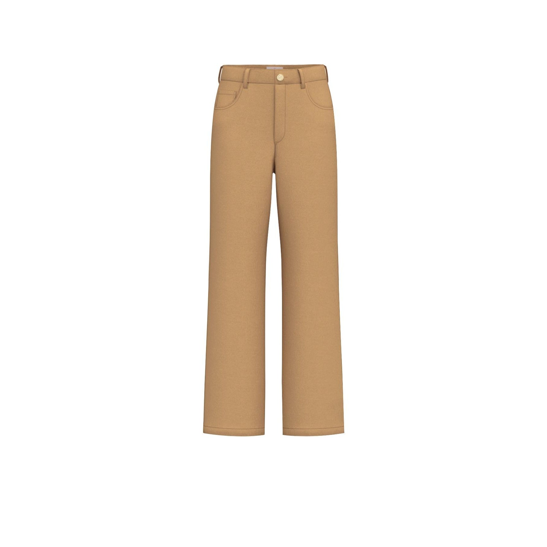 Pantalone Emme 5 Tasche Dritto in Gabardina Stretch - Tortora