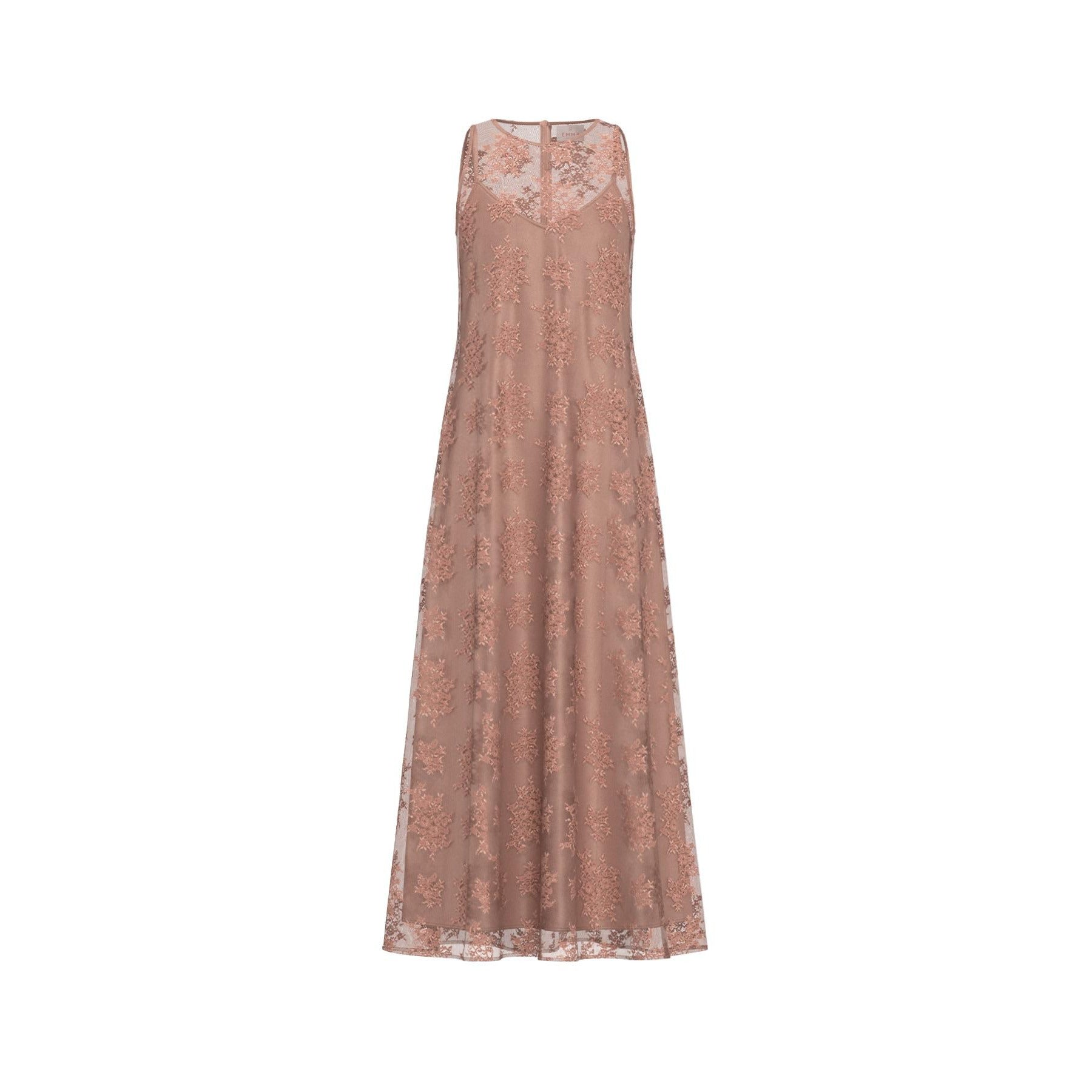 Abito Emme in Pizzo Chantilly con Sottoveste - Malva