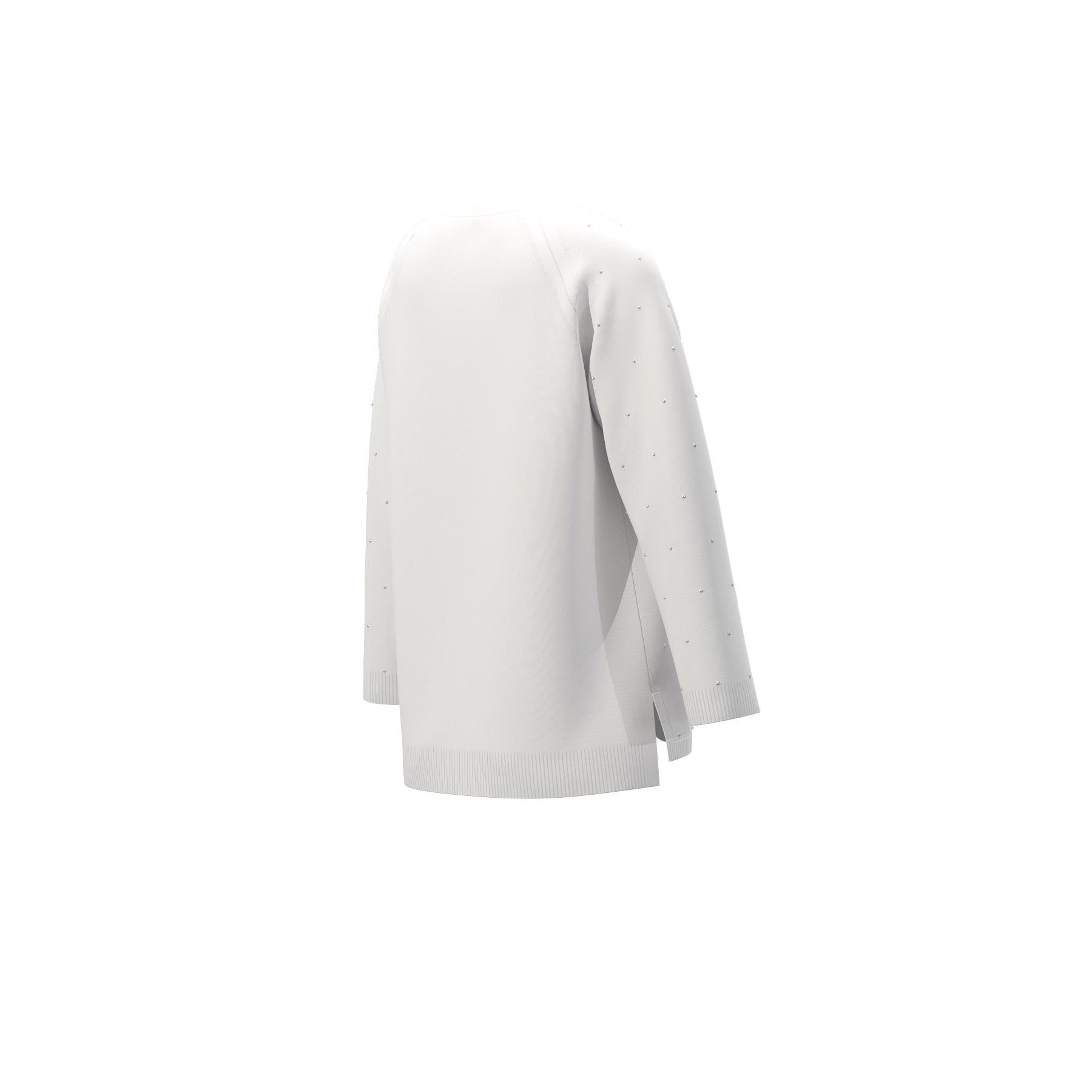 Maglia Emme in Filato di Viscosa Stretch - Bianco