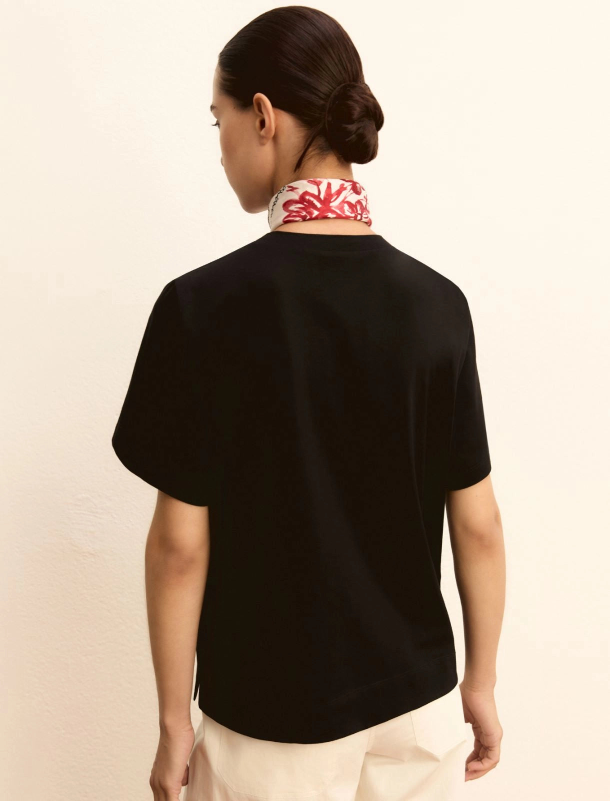 T-shirt in jersey Emme con Foulard - Blu
