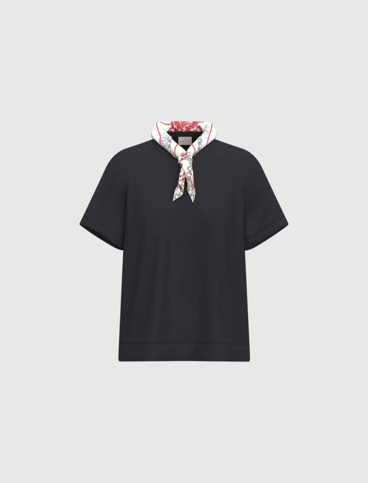 T-shirt in jersey Emme con Foulard - Blu