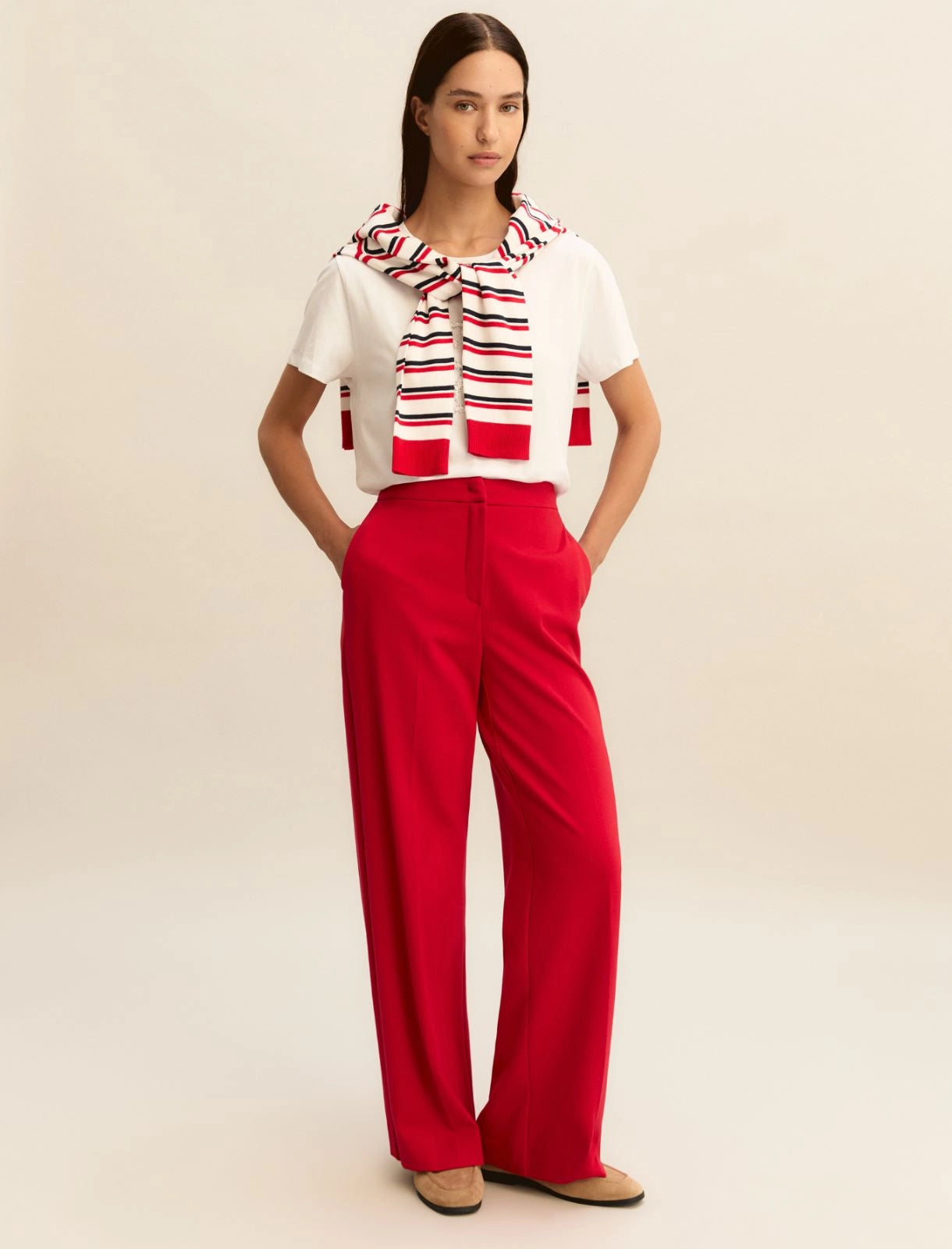 Pantalone Ampio Emme in Jersey - Rosso