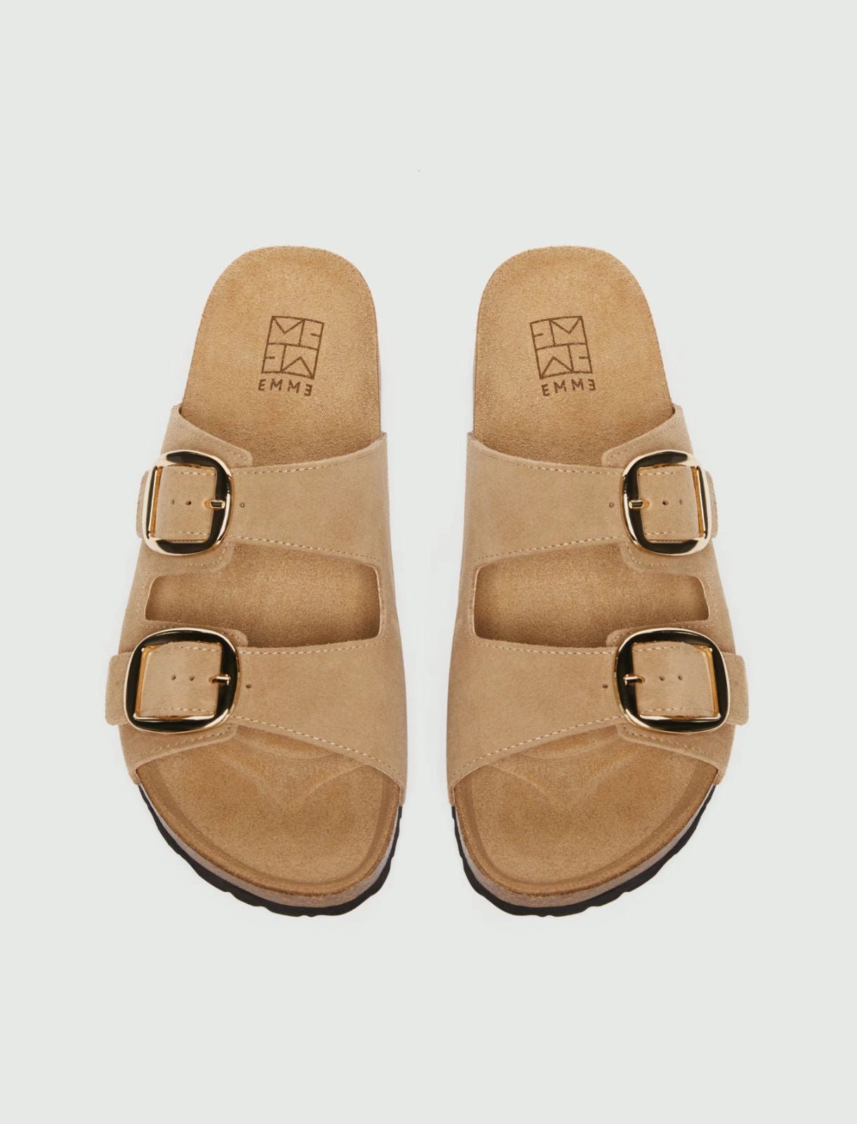Sandalo Emme con Suola in Sughero - Beige