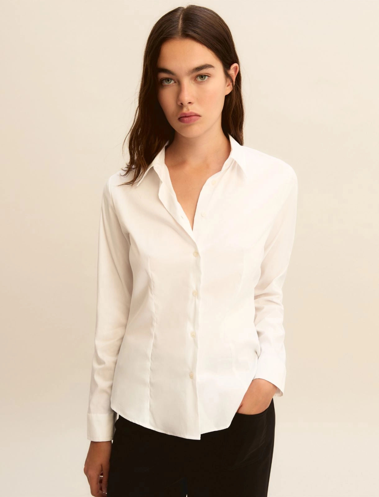 Camicia Emme in Popeline Stretch - Bianco