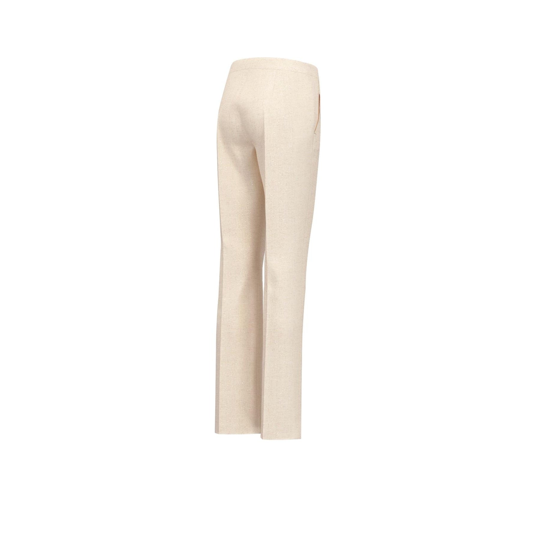 Pantalone Emme Viscosa Stretch con Lamé - Bianco