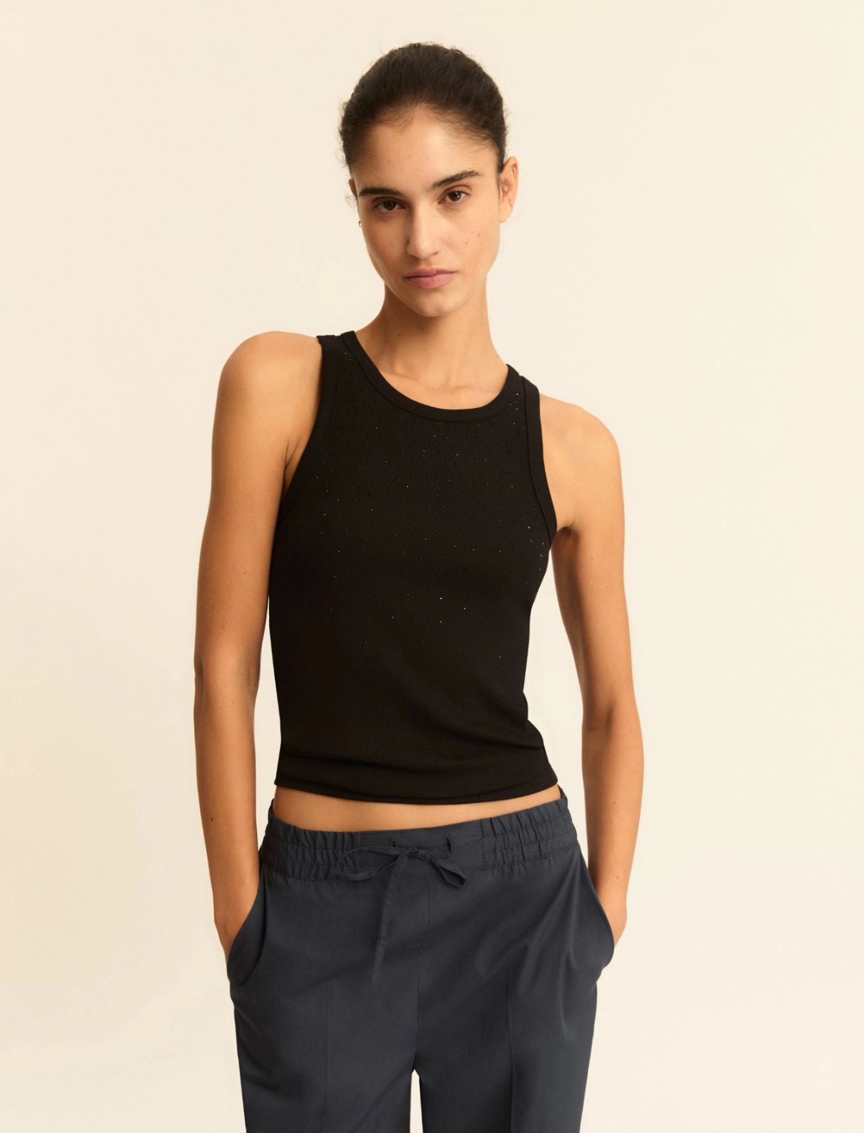 Canotta Emme in Jersey di Cotone Stretch - Verde