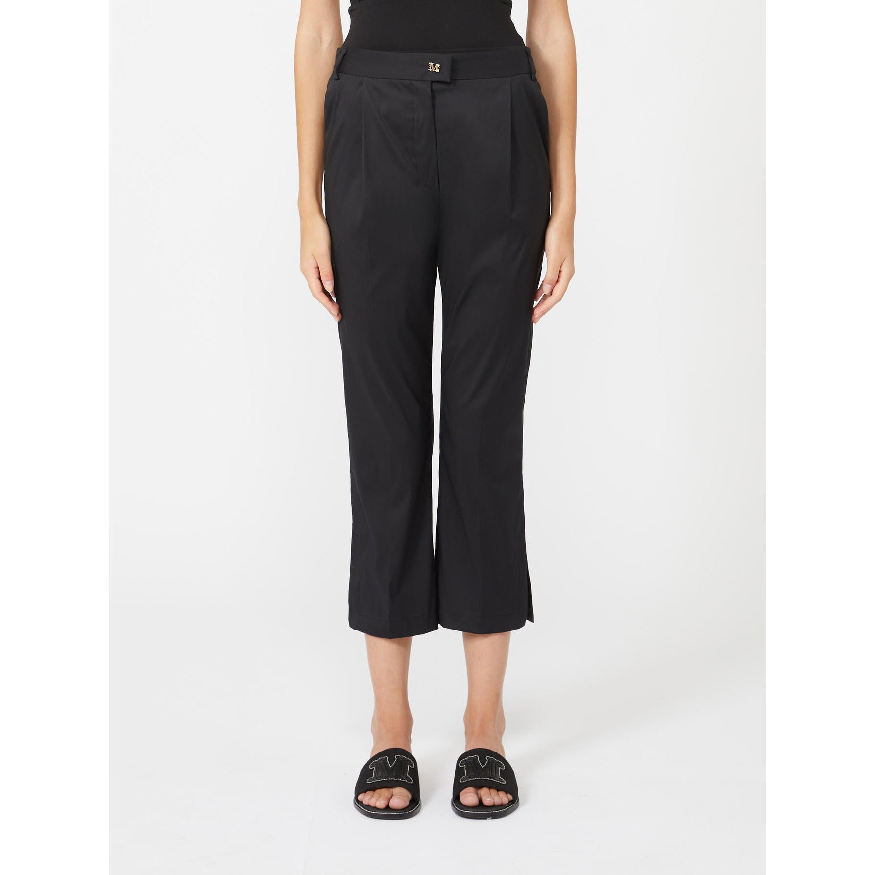 Pantalone in popeline Max Mara Beachwear - Nero