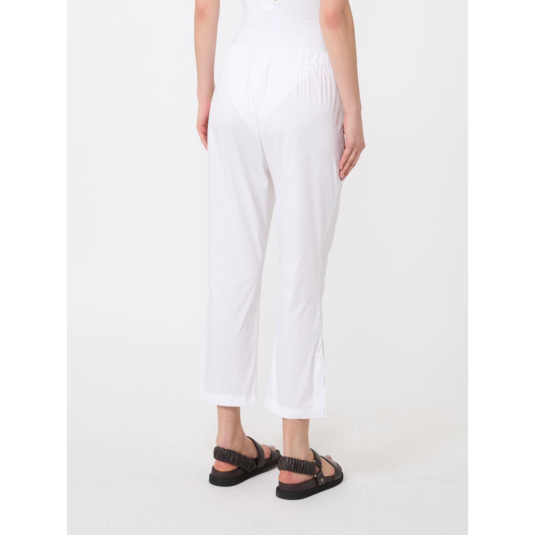 Pantalone in popeline Max Mara Beachwear - Bianco