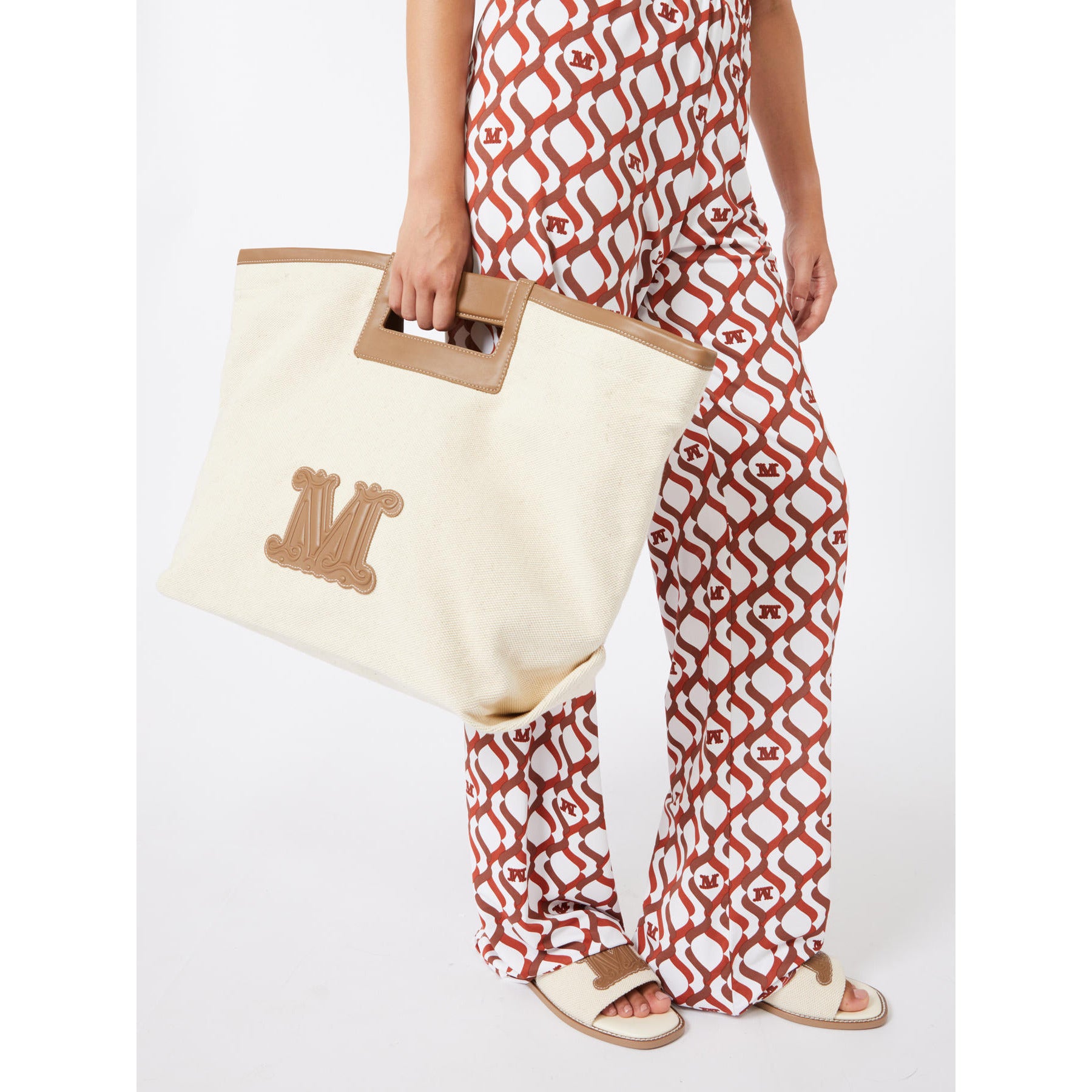 Borsa in canvas Max Mara Beachwear - Ecru