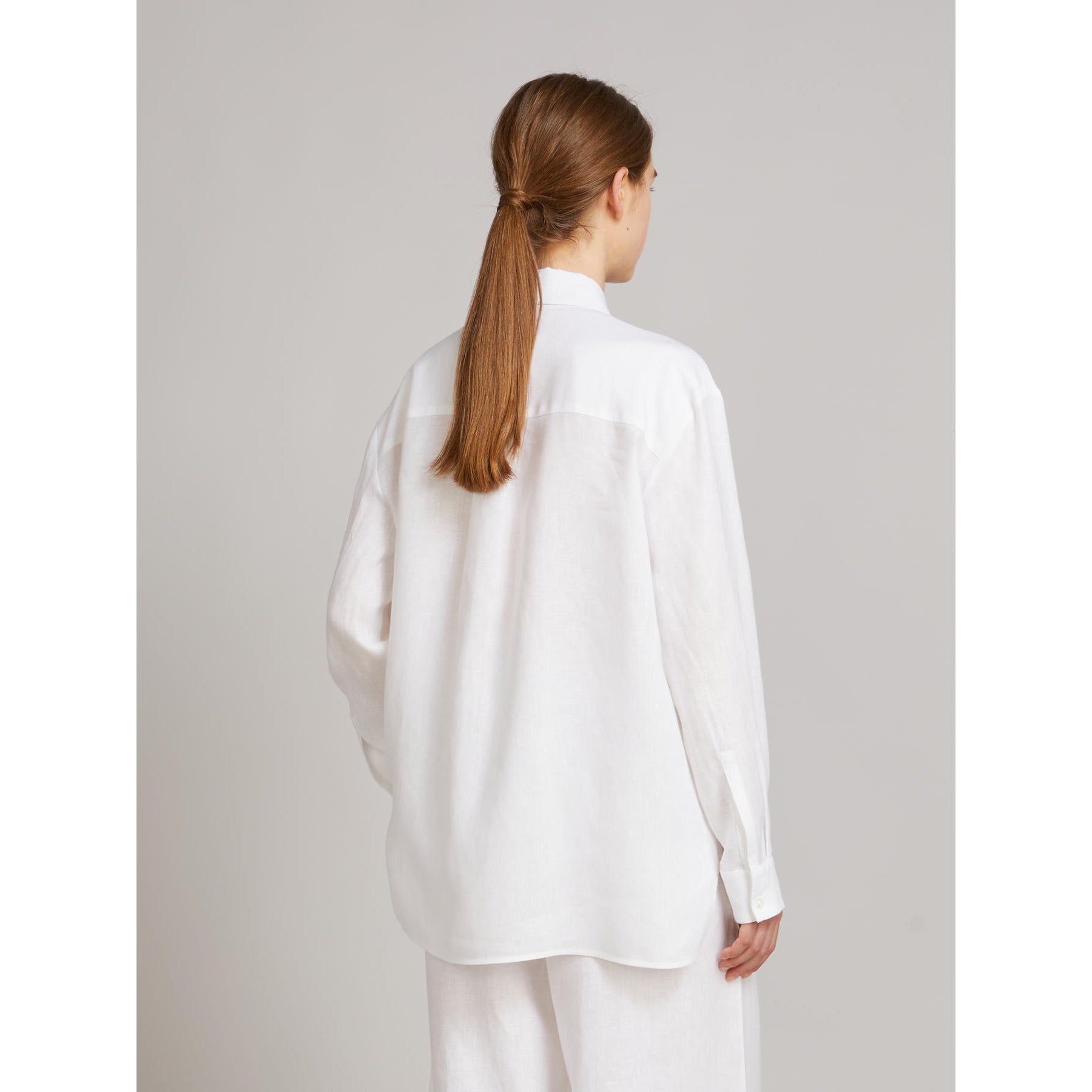 Camicia in tela puro lino MM by Max Mara - Bianco