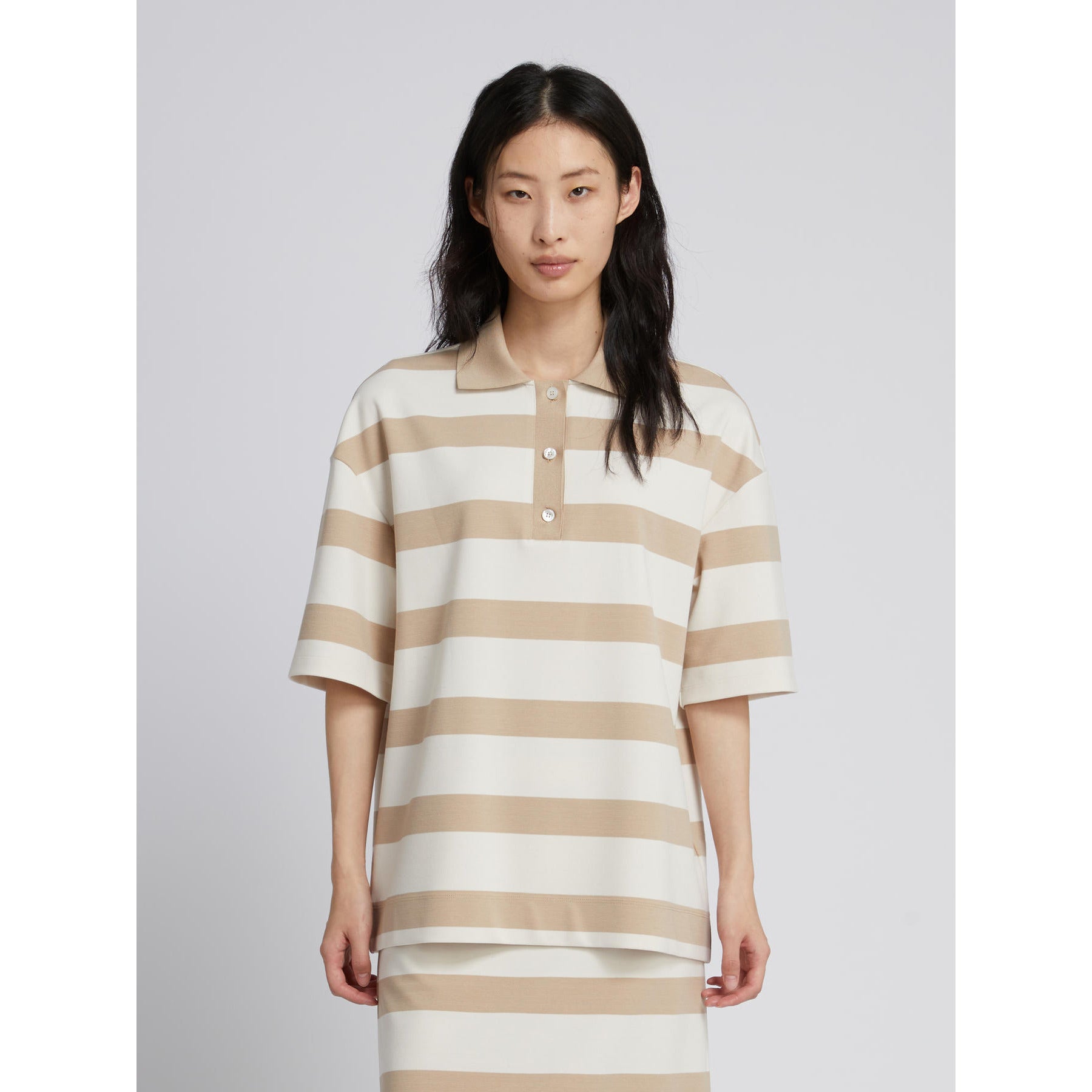 Polo MM by Max Mara a Righe Abetaia - Blu Bianco