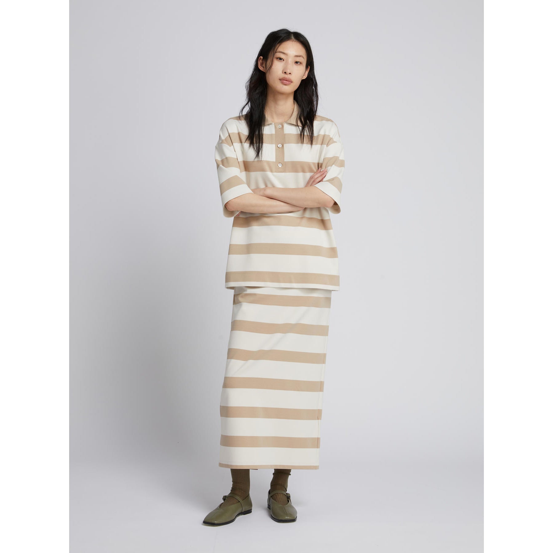 Polo MM by Max Mara a Righe Abetaia - Blu Bianco