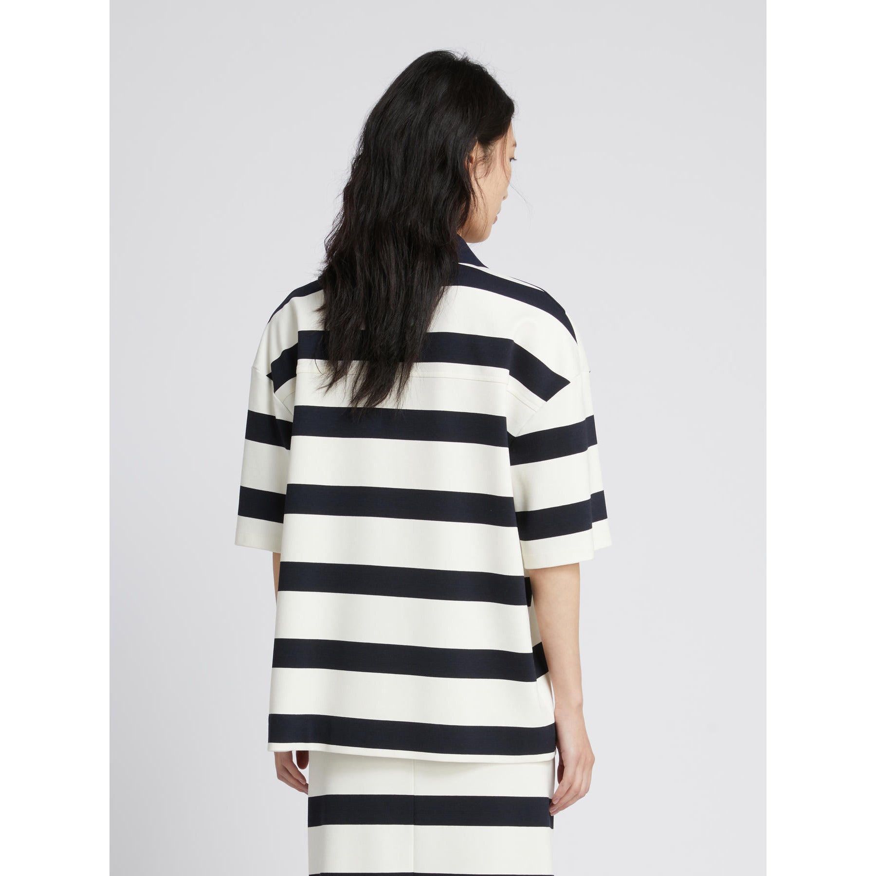 Polo MM by Max Mara a Righe Abetaia - Beige Bianco