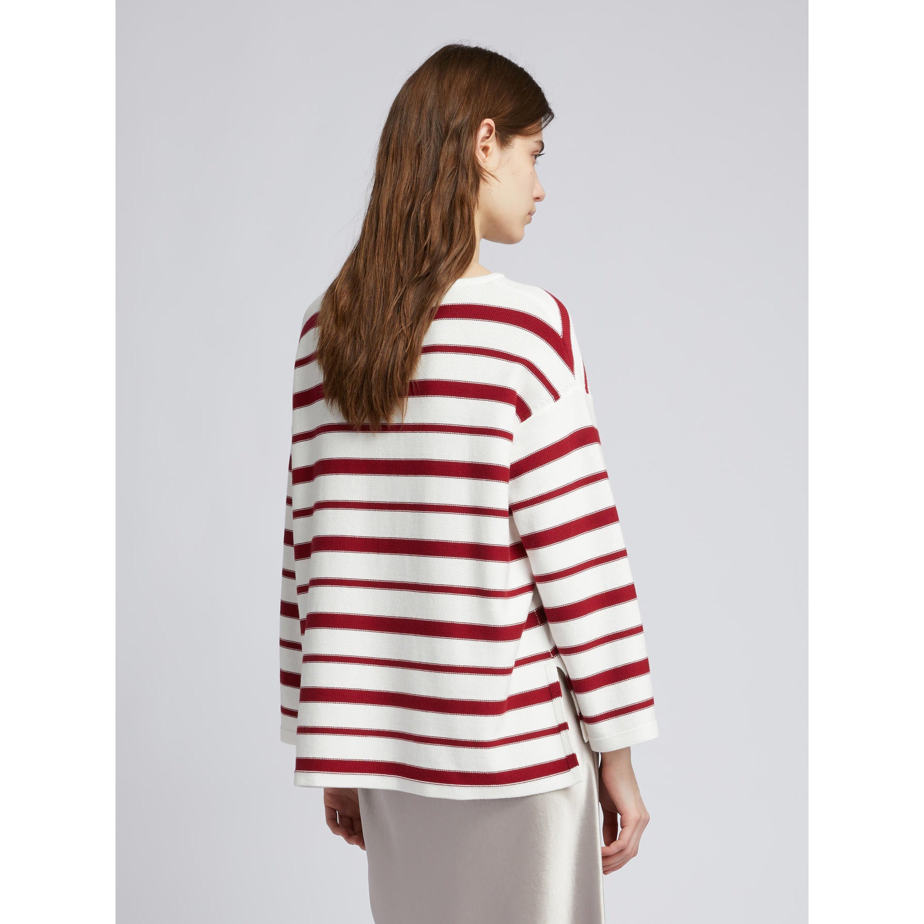 Maglia a Righe MM by Max Mara - Bianco Magenta