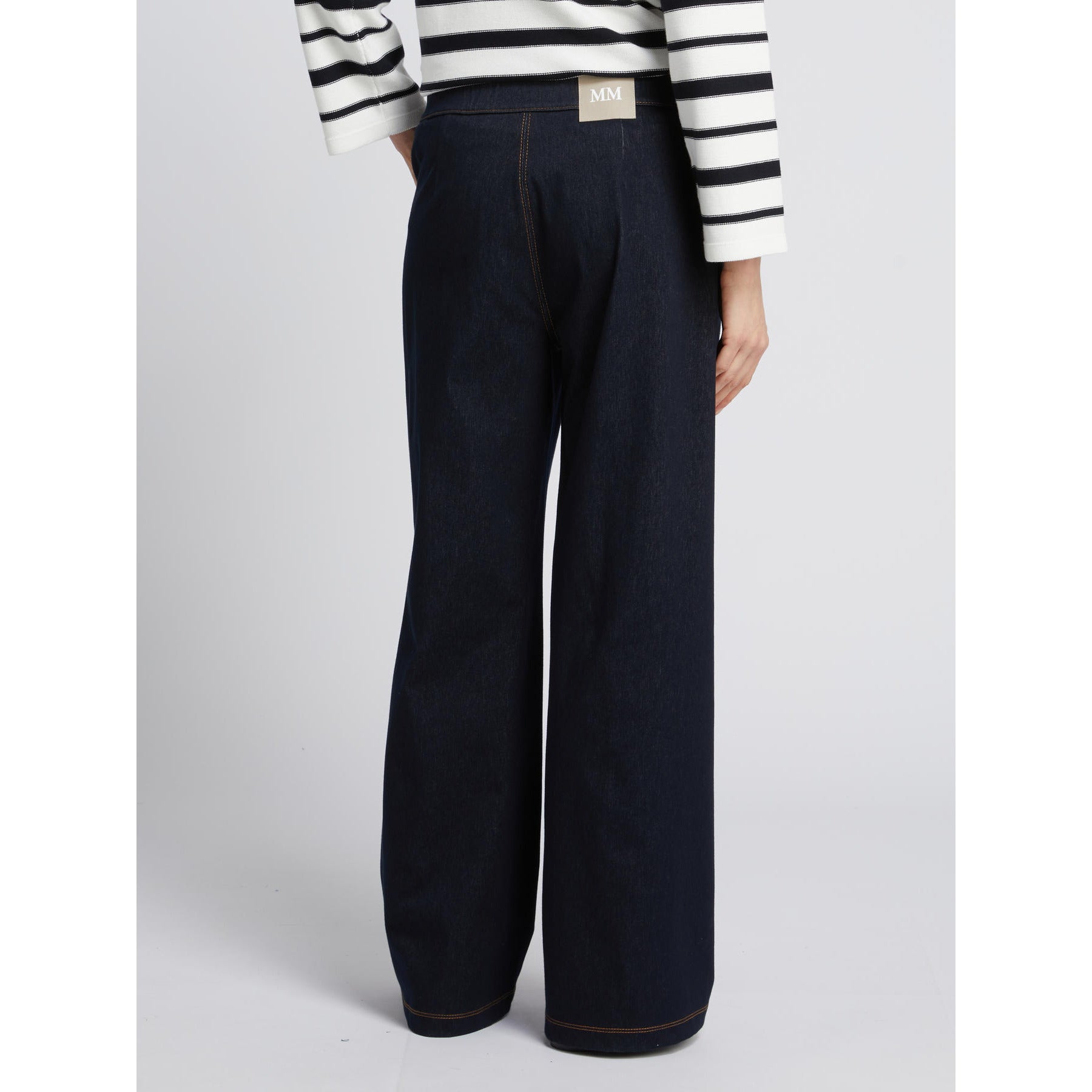 Pantalone in Jersey Effetto Denim MM by Max Mara - Blu Navy