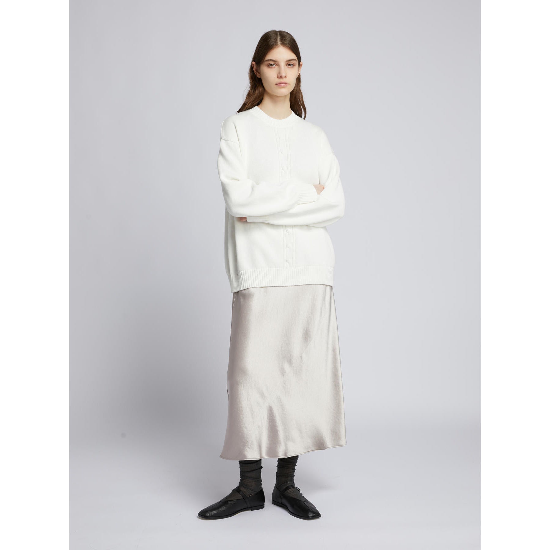 Abito in Raso Lucido MM by Max Mara - Nebbia