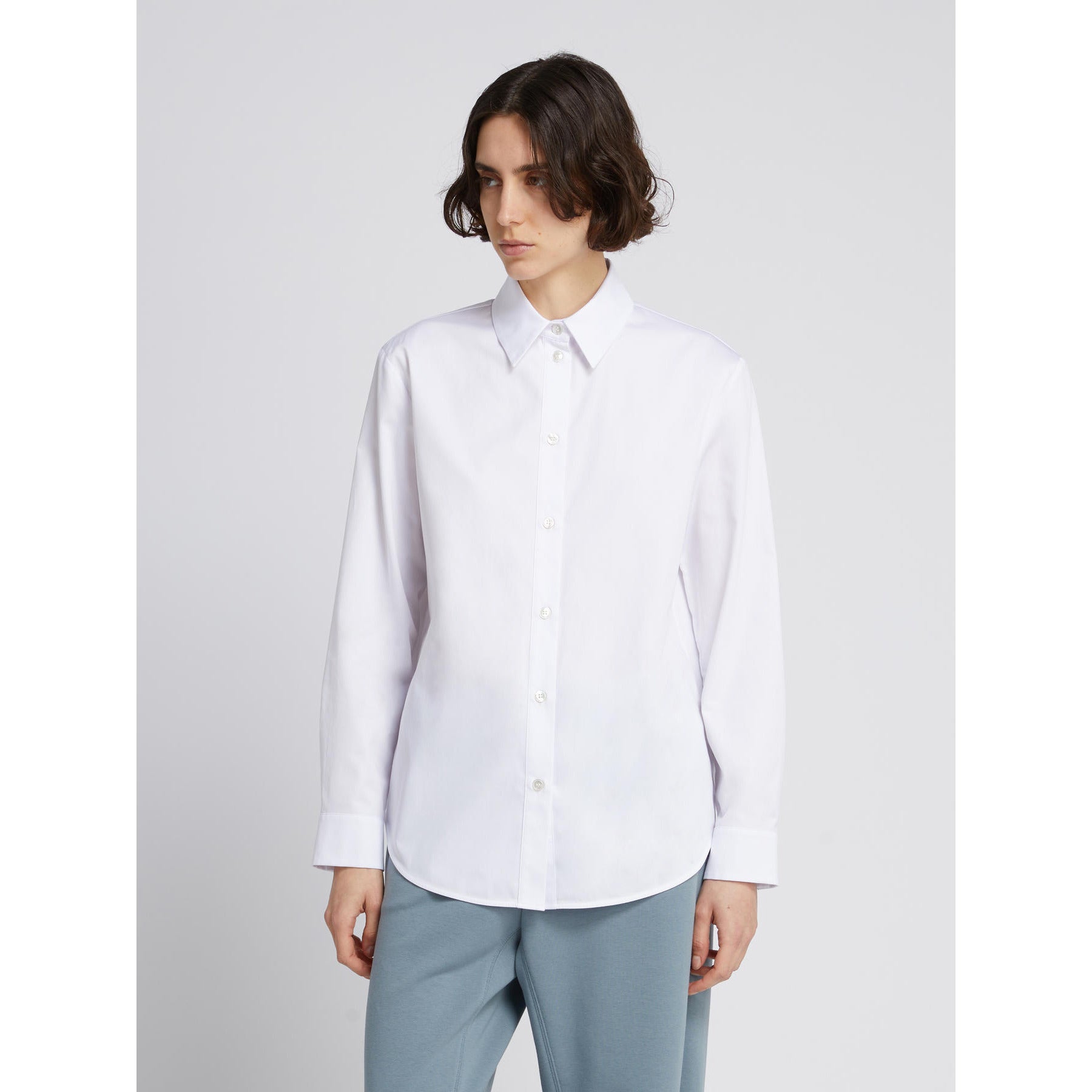 Camicia in Raso di Cotone MM by Max Mara - Bianco