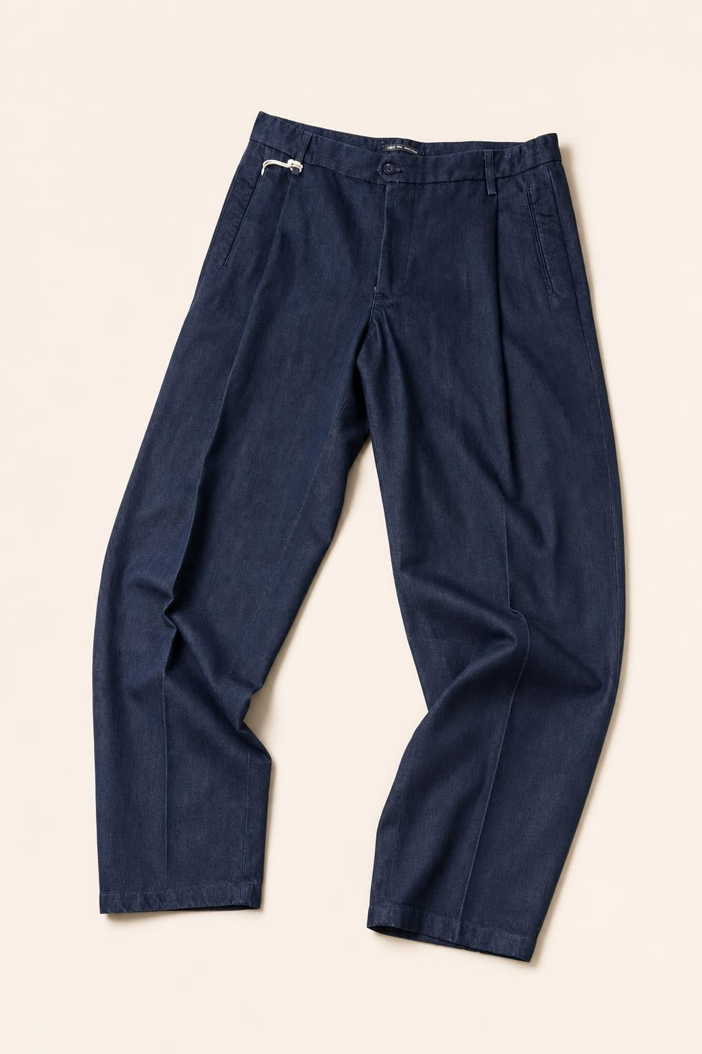 Briglia Pantaloni Manhattan Uomo con Piega - Blu